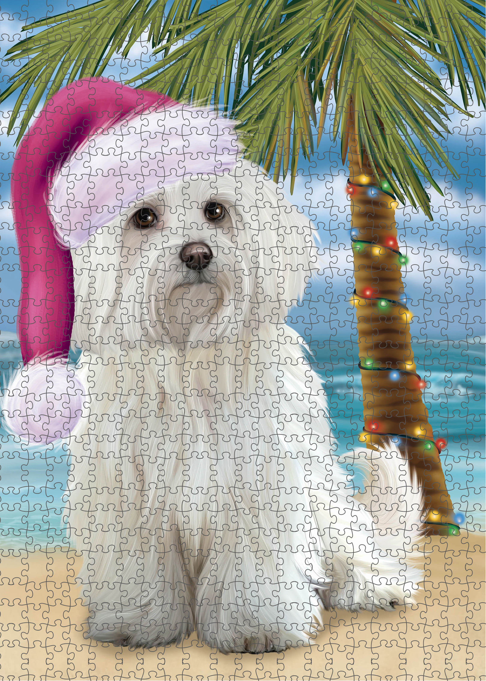 Maltese Jigsaw Puzzle for Adults Interlocking Games Christmas Dog Gift NWT - Picture 17 of 50