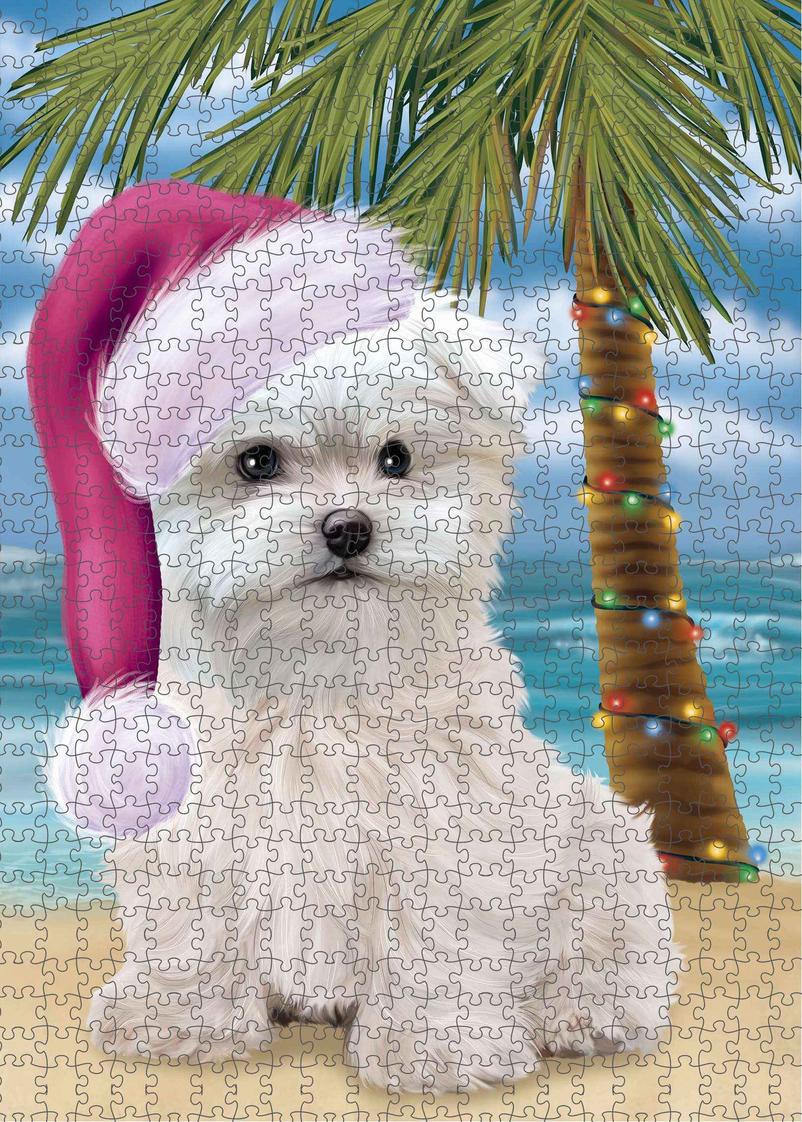 Maltese Jigsaw Puzzle for Adults Interlocking Games Christmas Dog Gift NWT - Picture 26 of 50