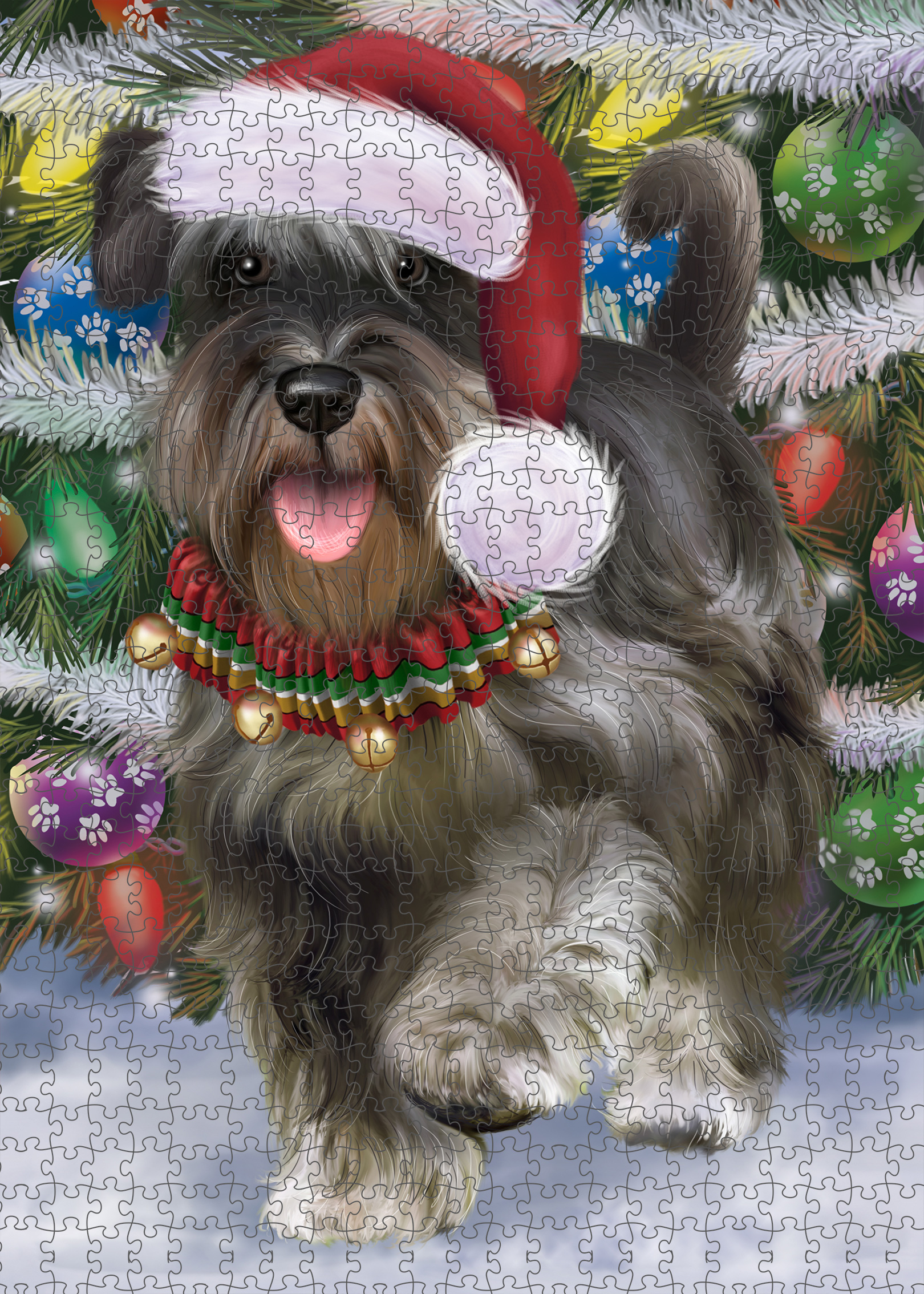 Schnauzer Jigsaw Puzzle for Adults Interlocking Games Christmas Dog Gift NWT - Picture 43 of 53
