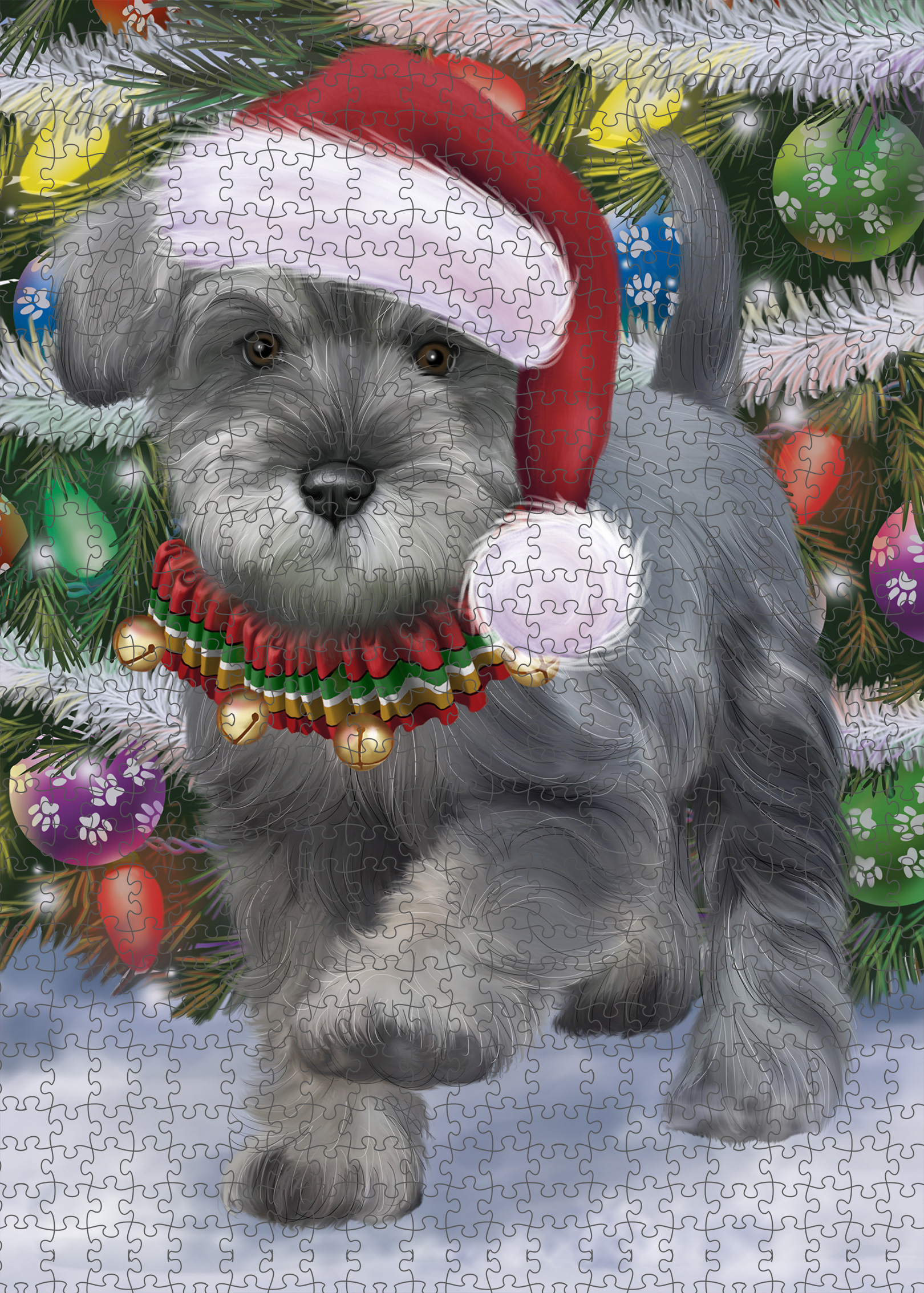 Schnauzer Jigsaw Puzzle for Adults Interlocking Games Christmas Dog Gift NWT - Picture 52 of 53