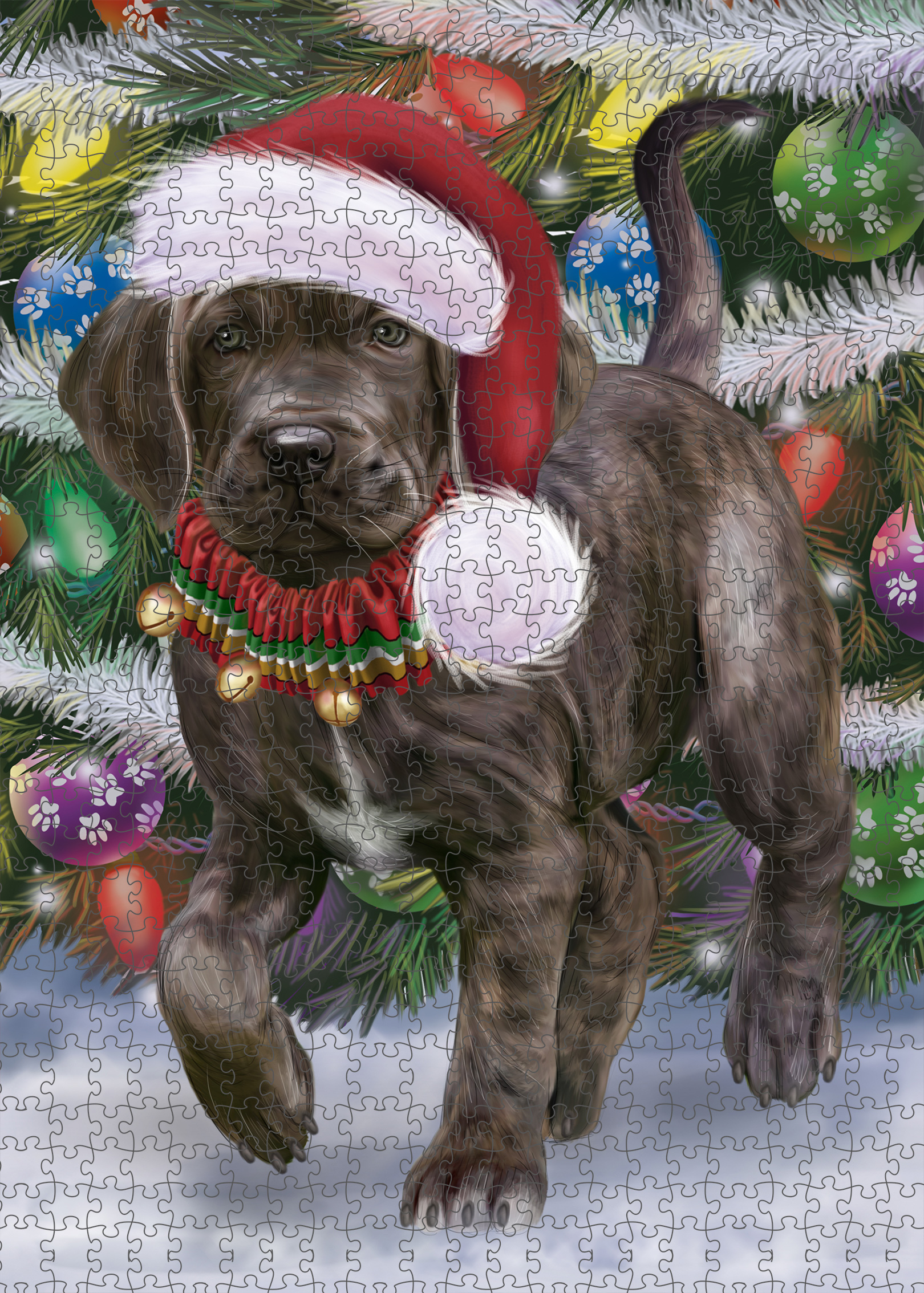 Christmas Cane Corso Dog Photo Jigsaw Interlocking 200 Pcs. Puzzle - Bild 7 von 9
