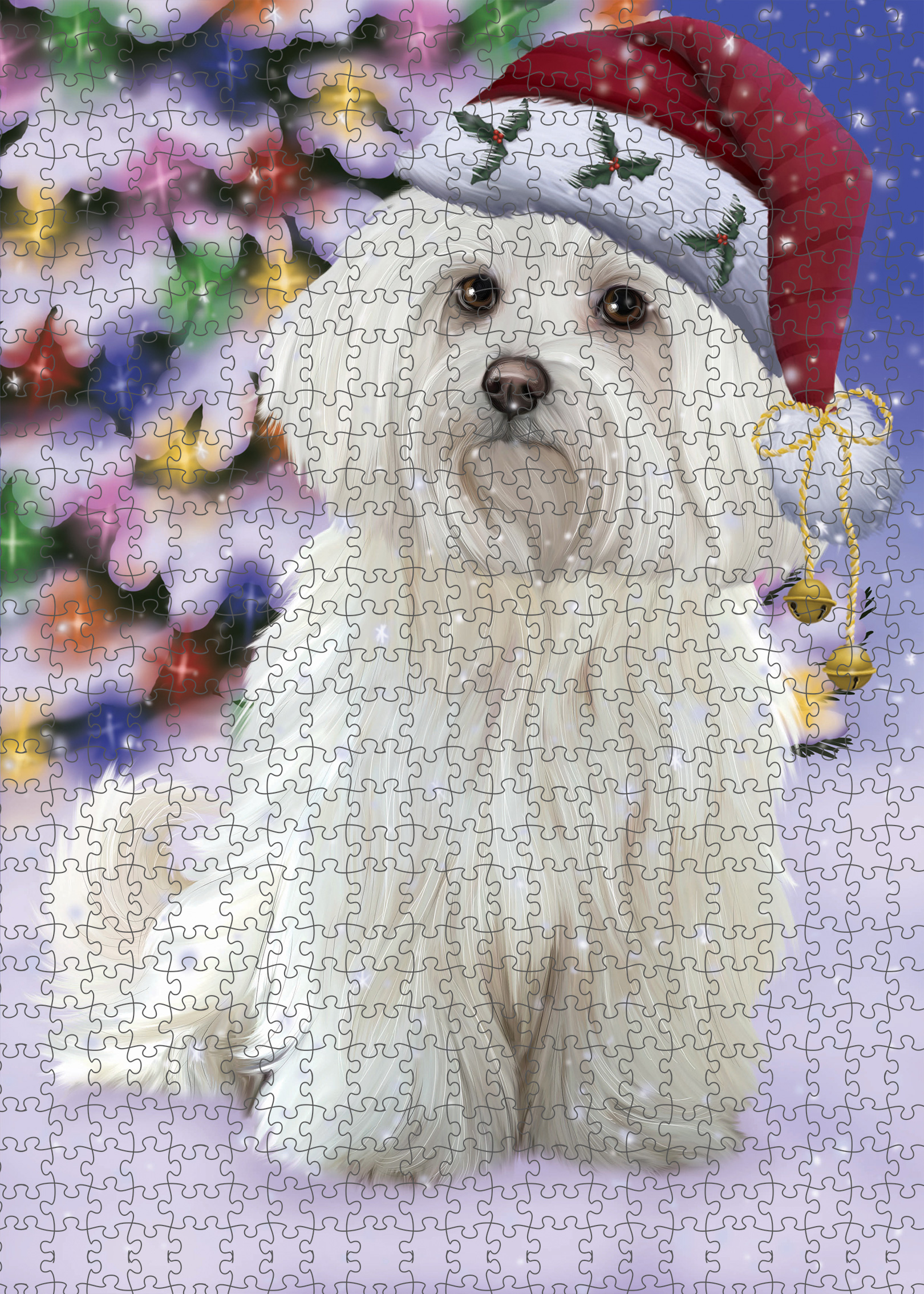 Maltese Jigsaw Puzzle for Adults Interlocking Games Christmas Dog Gift NWT - Picture 43 of 50