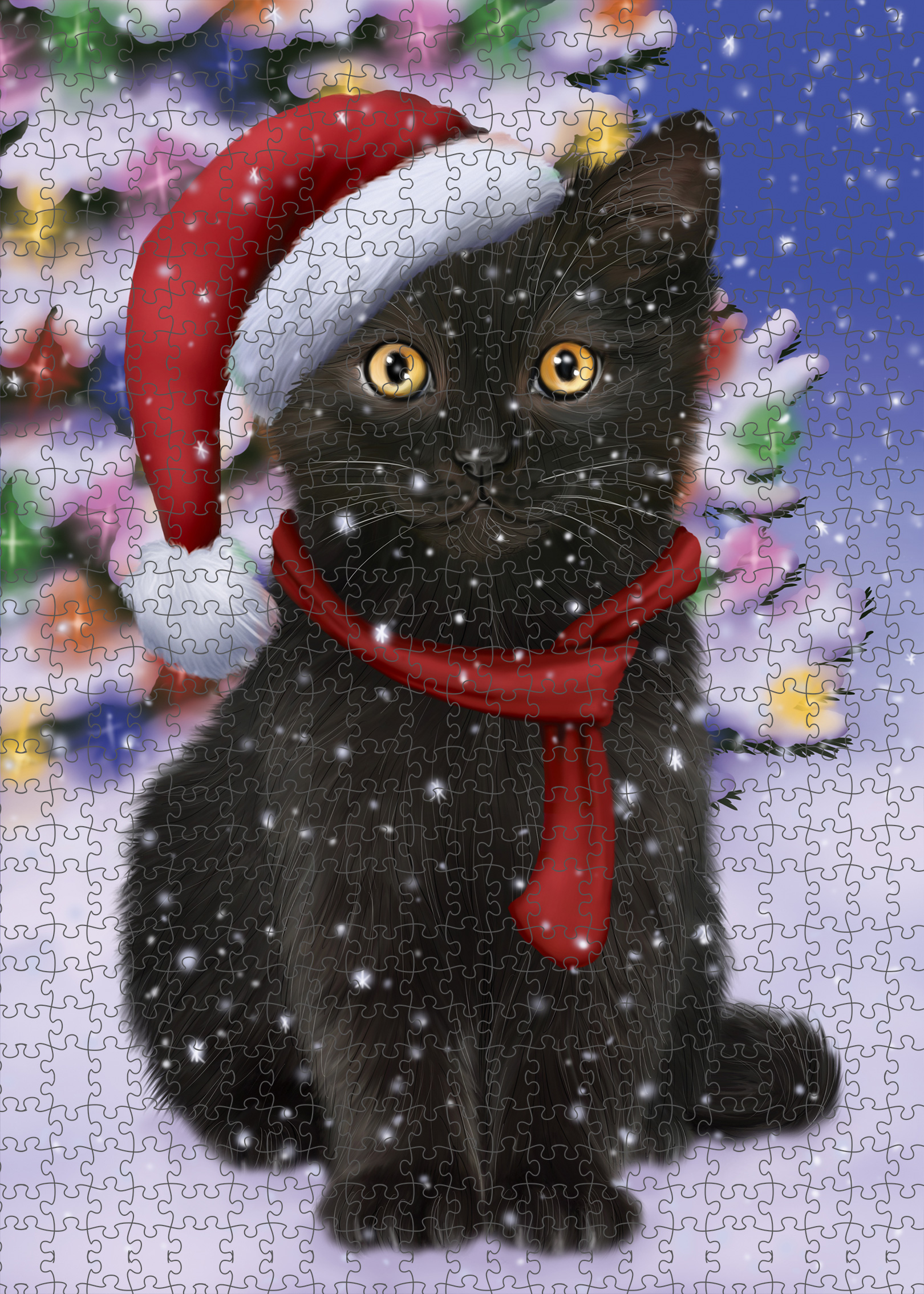 Black Cat Jigsaw Puzzle for Adults Interlocking Games Christmas Gift NWT - Picture 49 of 51