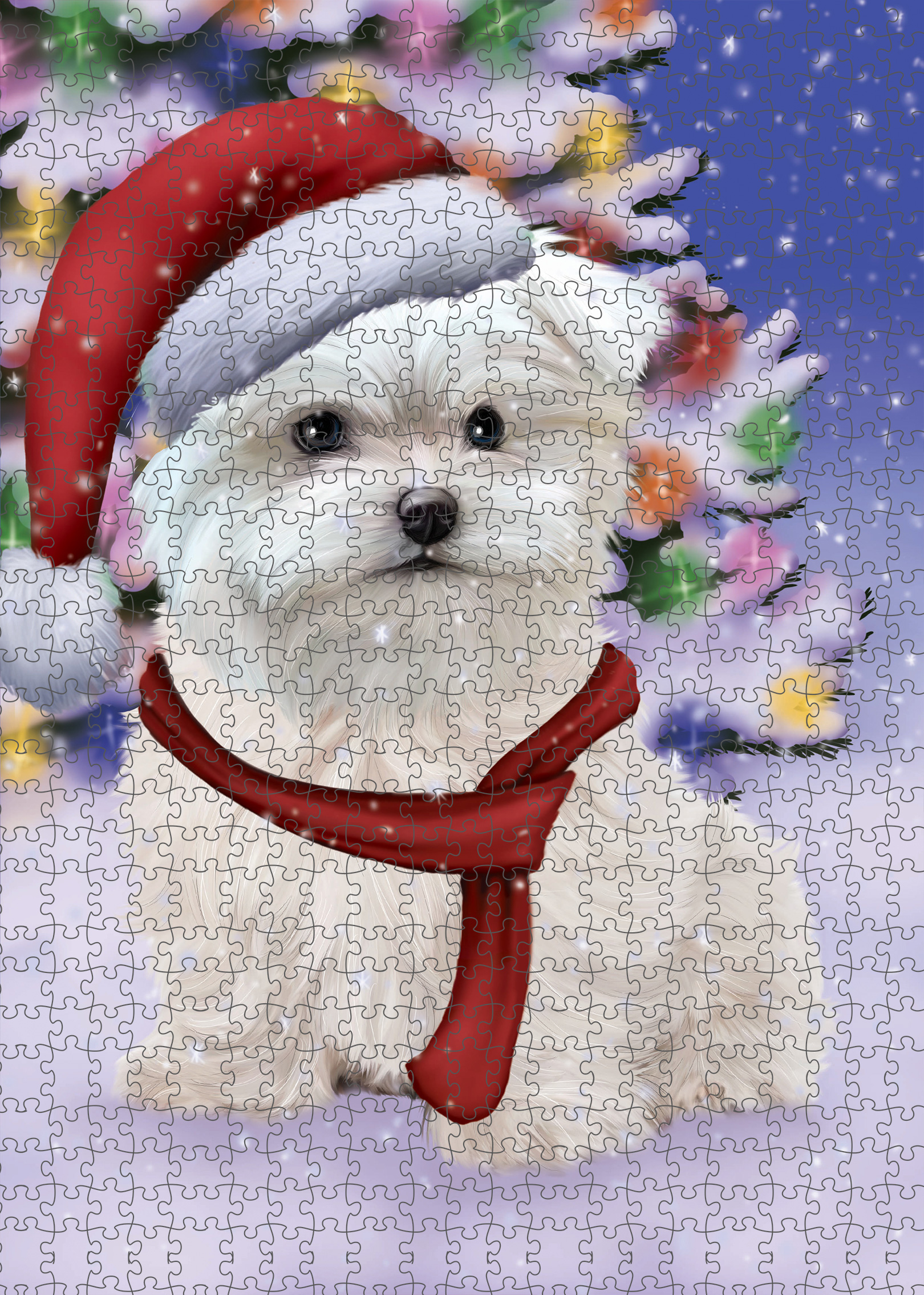 Maltese Jigsaw Puzzle for Adults Interlocking Games Christmas Dog Gift NWT - Picture 47 of 50