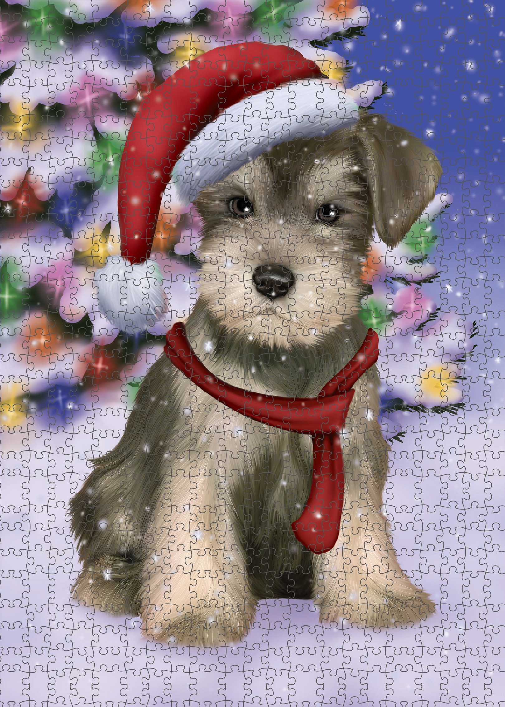 Schnauzer Jigsaw Puzzle for Adults Interlocking Games Christmas Dog Gift NWT - Picture 50 of 53