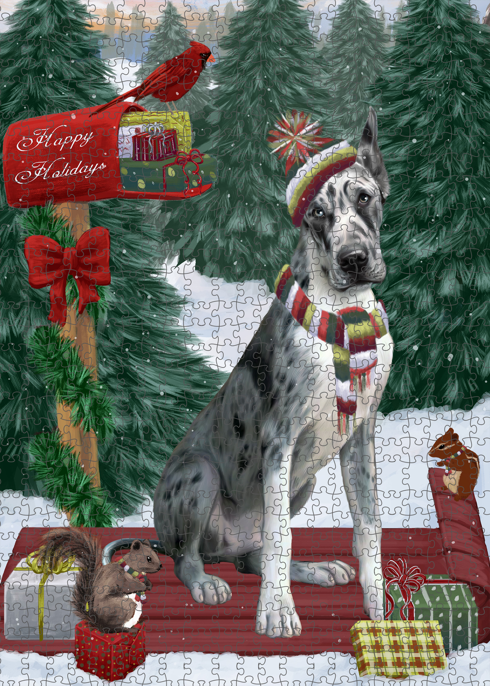 Great Dane Jigsaw Puzzle for Adults Interlocking Games Christmas Dog Gift NWT - Picture 36 of 52