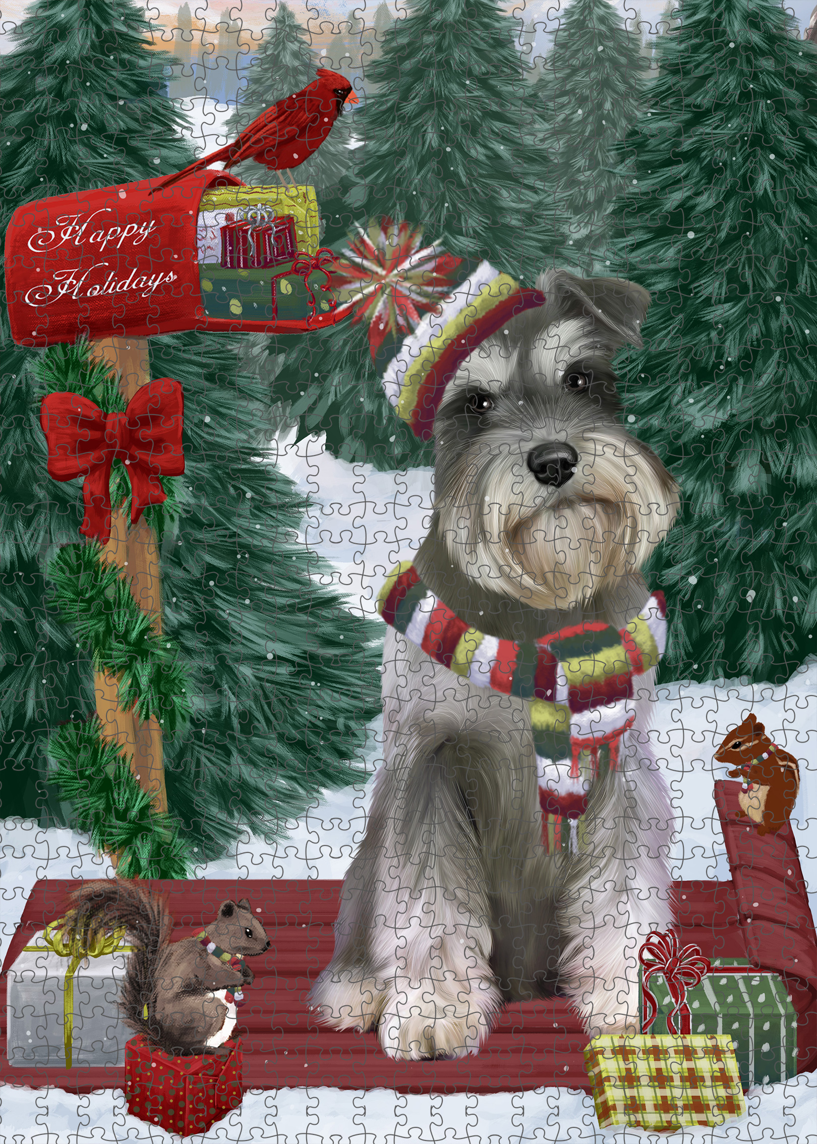 Schnauzer Jigsaw Puzzle for Adults Interlocking Games Christmas Dog Gift NWT - Picture 39 of 53