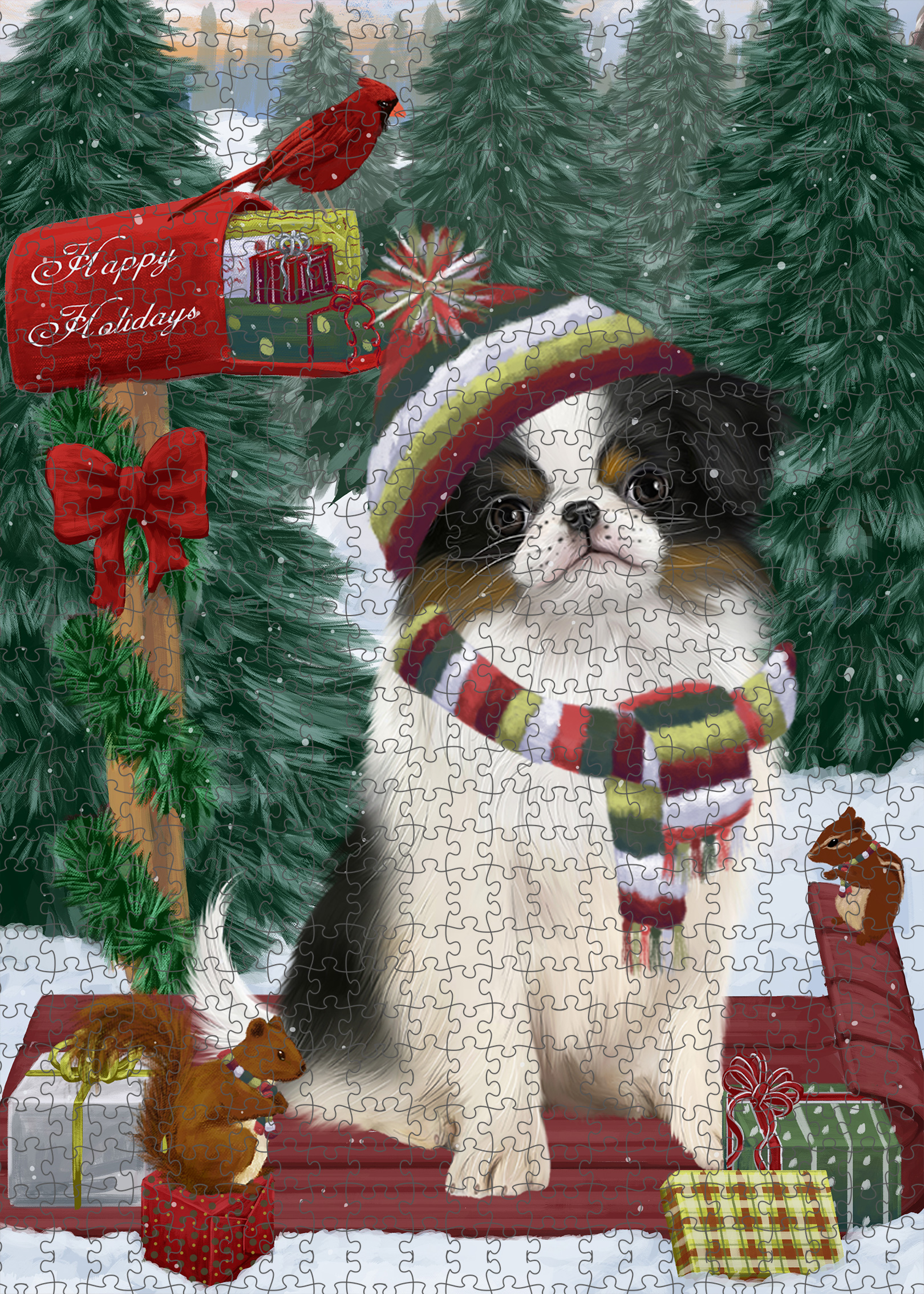 Japanese Chin Jigsaw Puzzle for Adults Interlocking Games Christmas Dog Gift NWT - Picture 38 of 41
