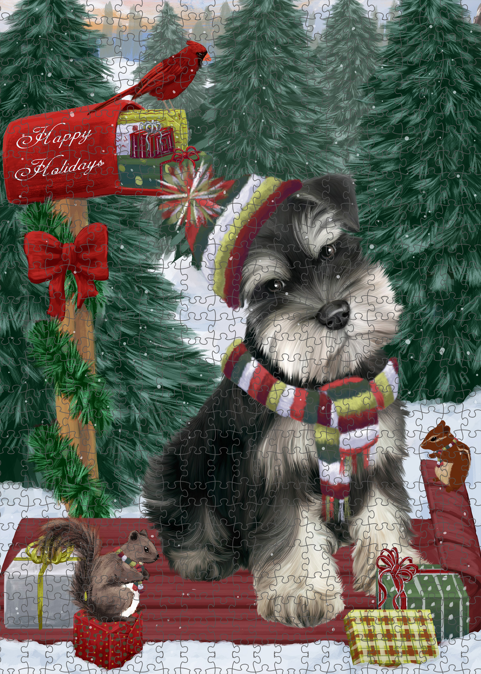 Schnauzer Jigsaw Puzzle for Adults Interlocking Games Christmas Dog Gift NWT - Picture 47 of 53