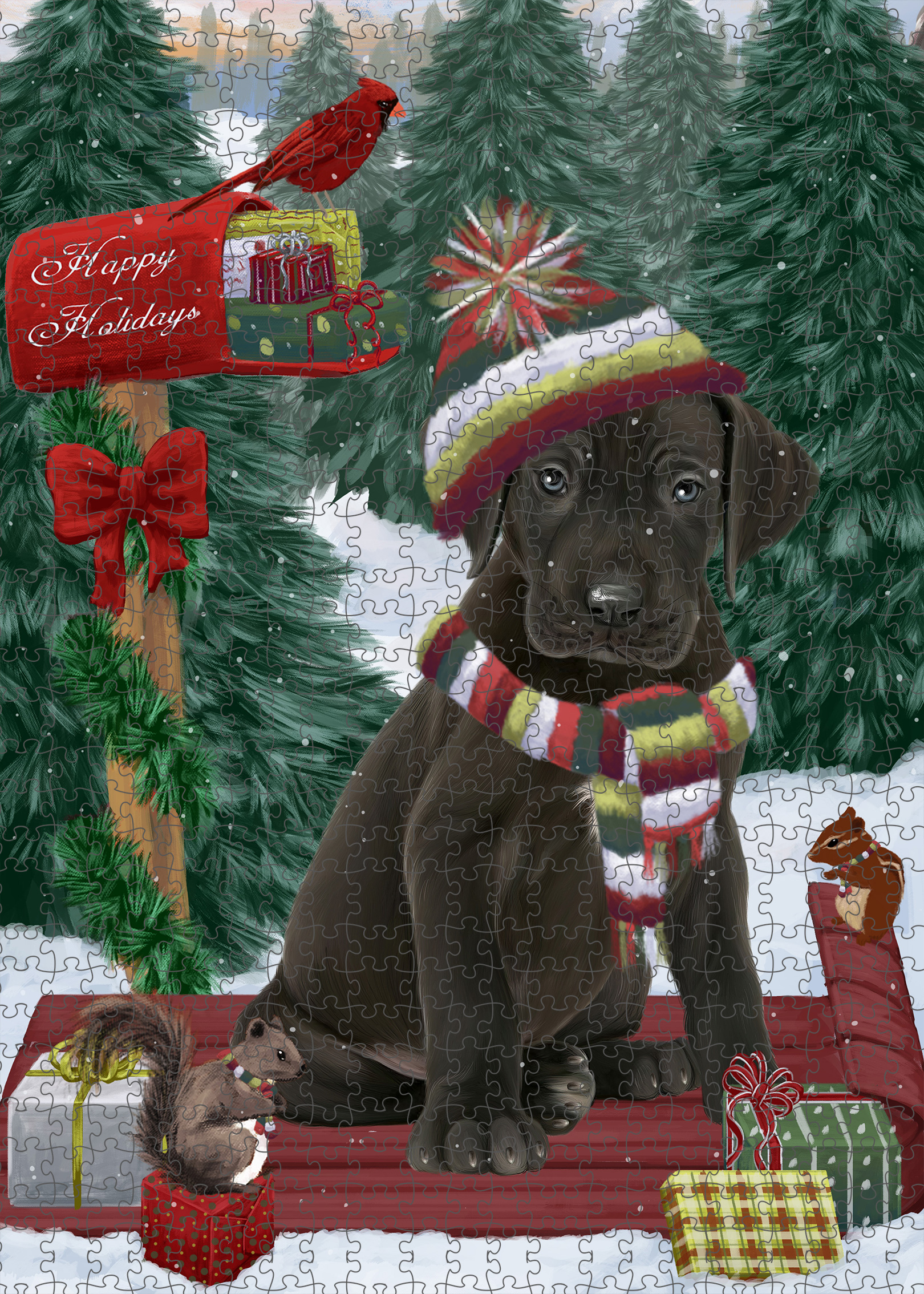 Great Dane Jigsaw Puzzle for Adults Interlocking Games Christmas Dog Gift NWT - Picture 48 of 52