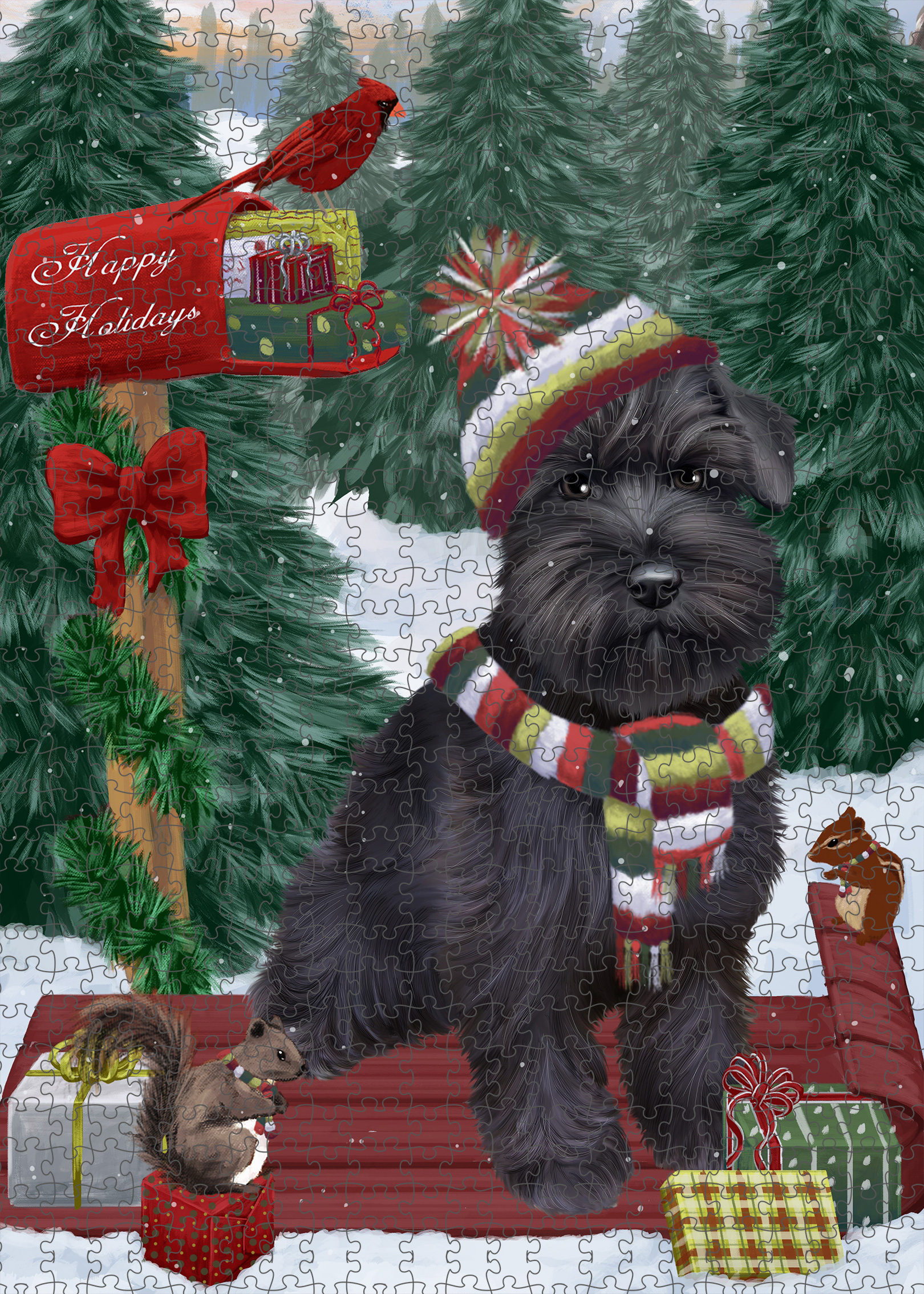 Schnauzer Jigsaw Puzzle for Adults Interlocking Games Christmas Dog Gift NWT - Picture 49 of 53