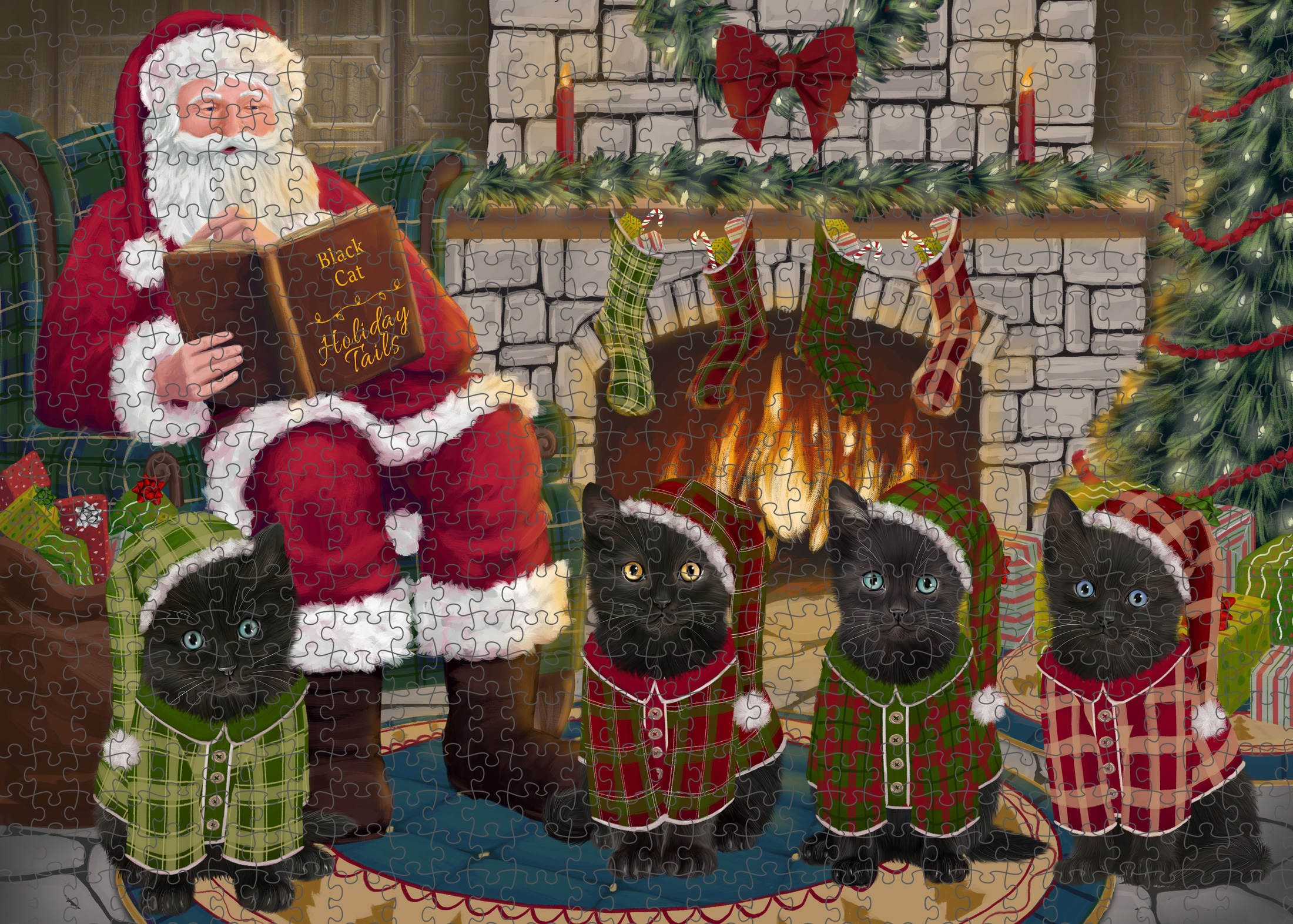 Black Cat Jigsaw Puzzle for Adults Interlocking Games Christmas Gift NWT - Picture 20 of 51