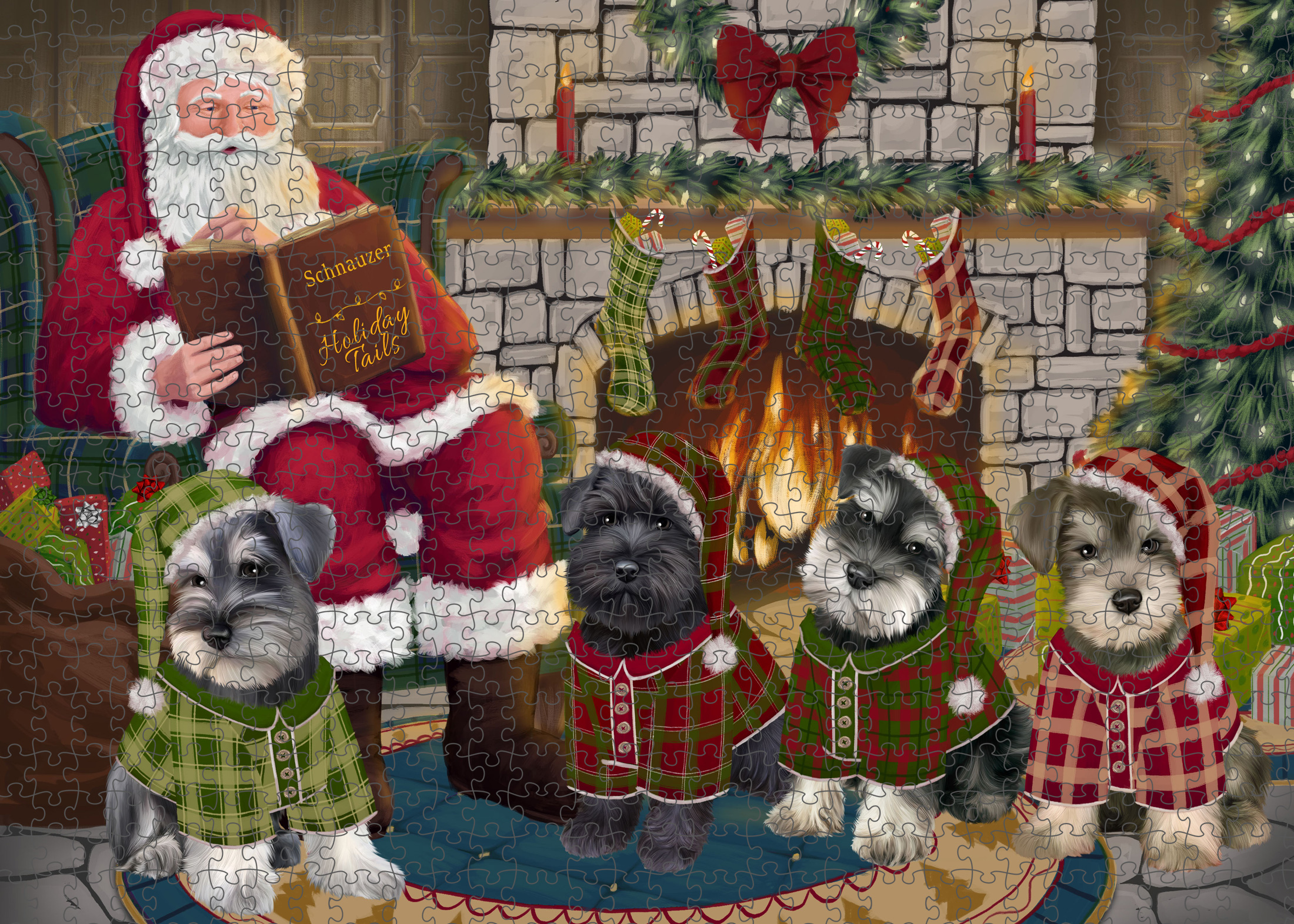 Schnauzer Jigsaw Puzzle for Adults Interlocking Games Christmas Dog Gift NWT - Picture 20 of 53