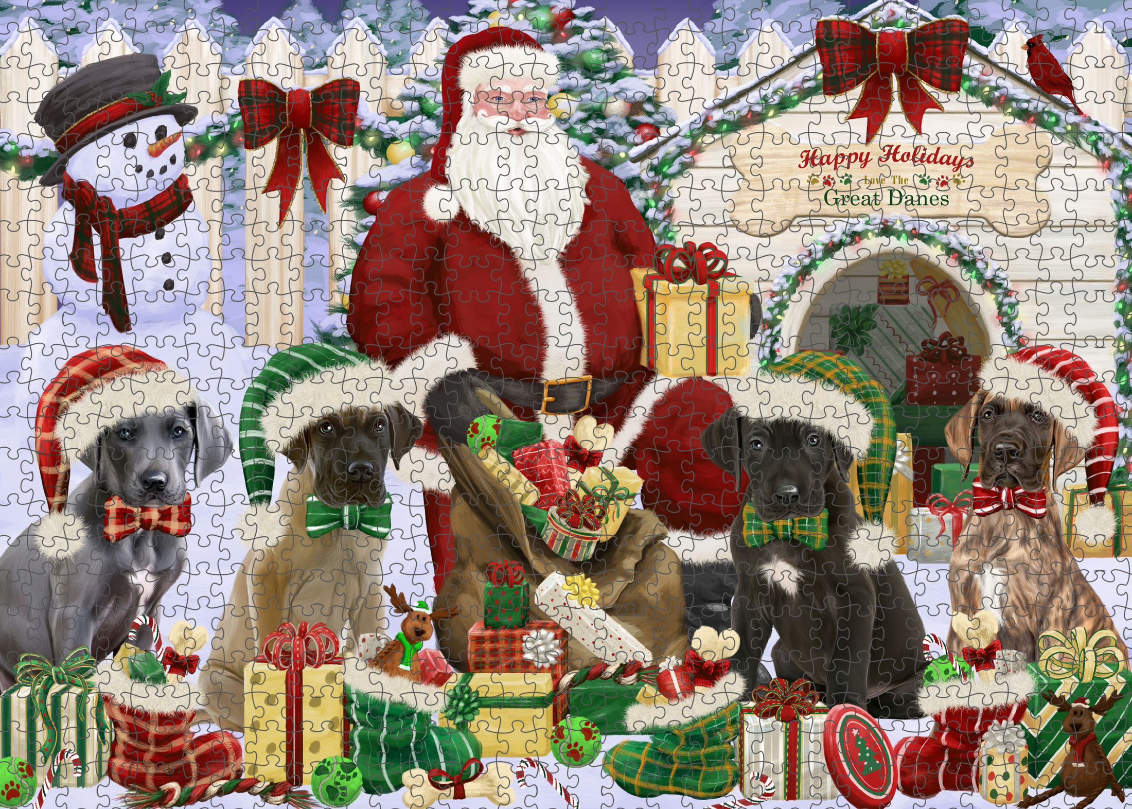 Great Dane Jigsaw Puzzle for Adults Interlocking Games Christmas Dog Gift NWT - Picture 24 of 52