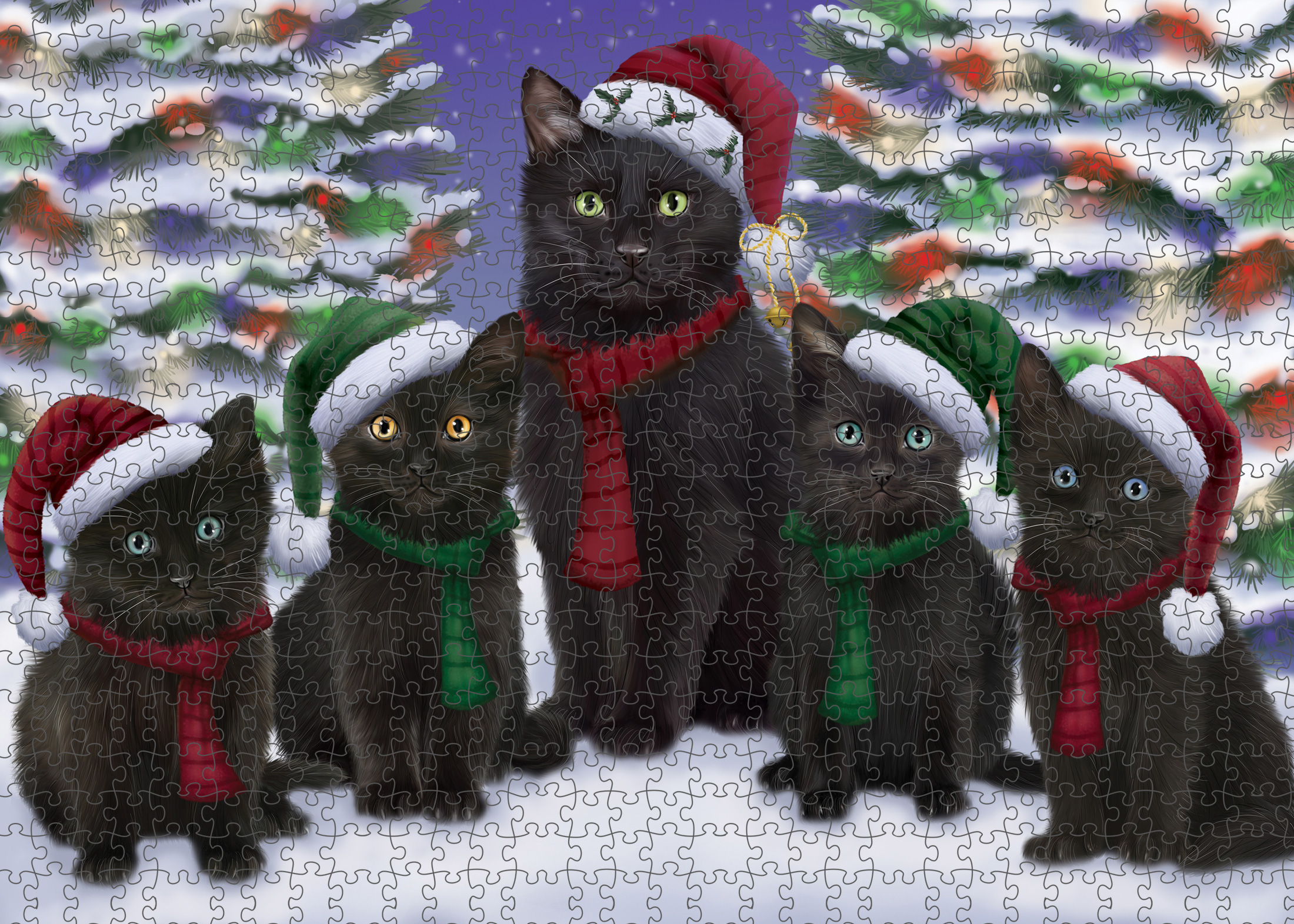 Black Cat Jigsaw Puzzle for Adults Interlocking Games Christmas Gift NWT - Picture 13 of 51