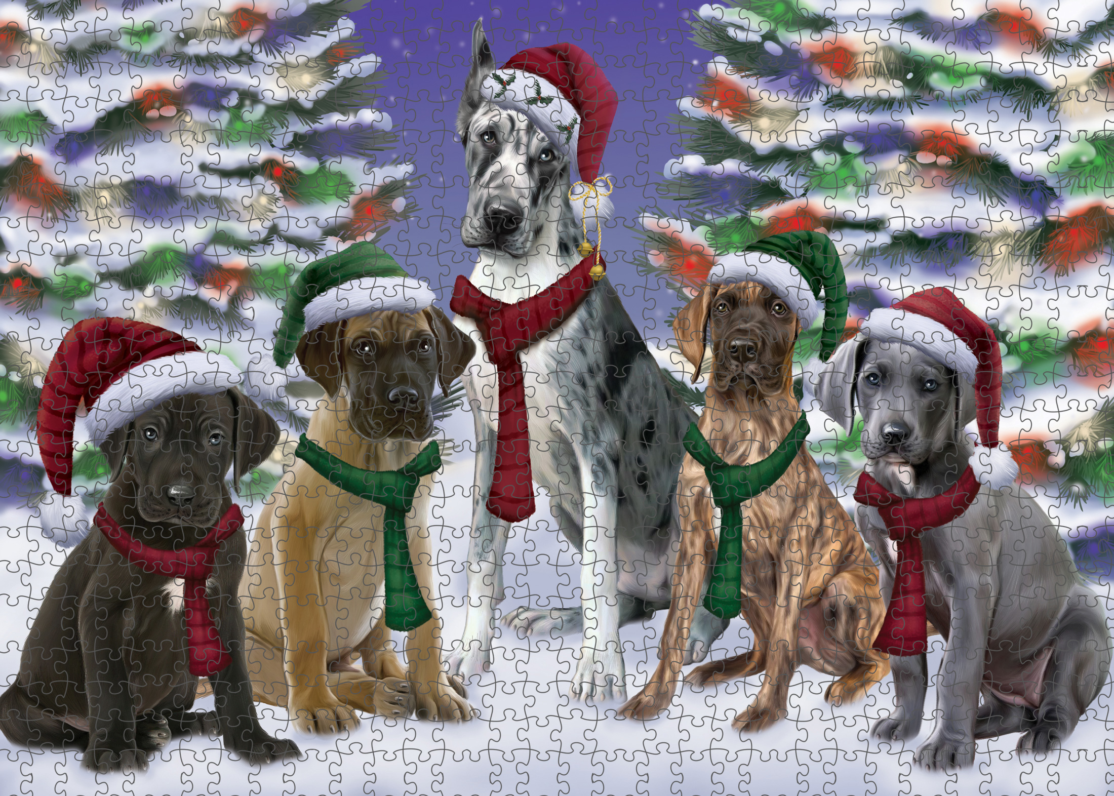 Great Dane Jigsaw Puzzle for Adults Interlocking Games Christmas Dog Gift NWT - Picture 12 of 52