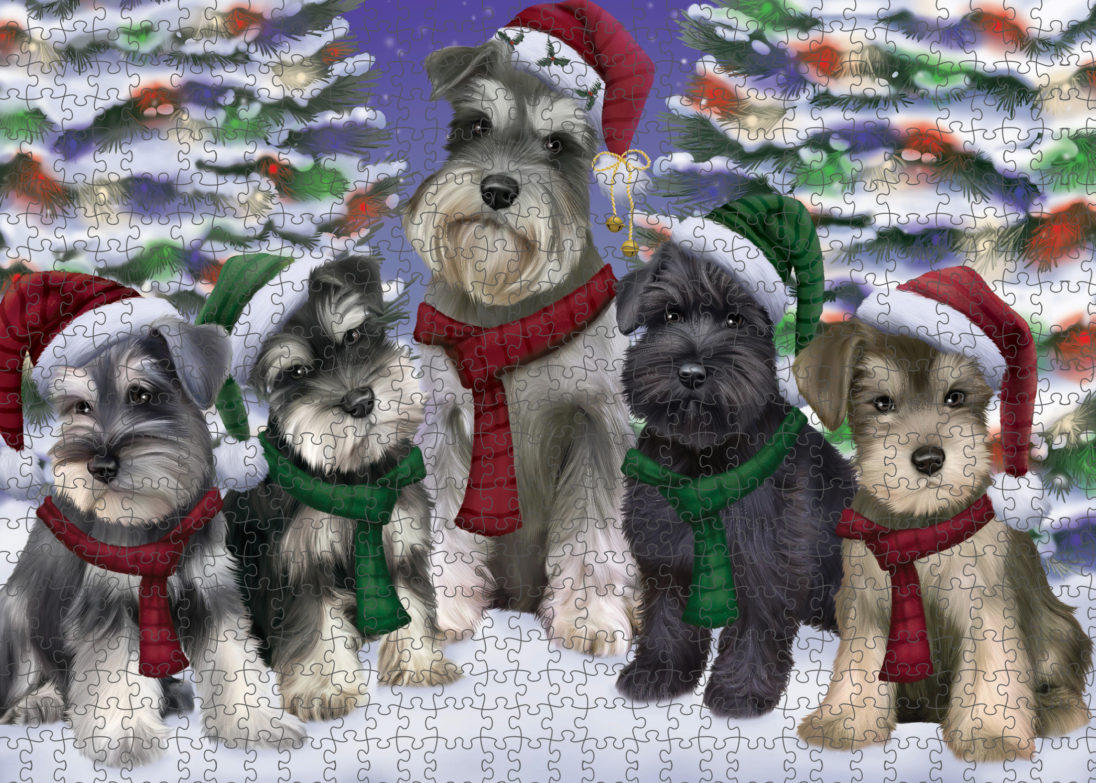 Schnauzer Jigsaw Puzzle for Adults Interlocking Games Christmas Dog Gift NWT - Picture 13 of 53