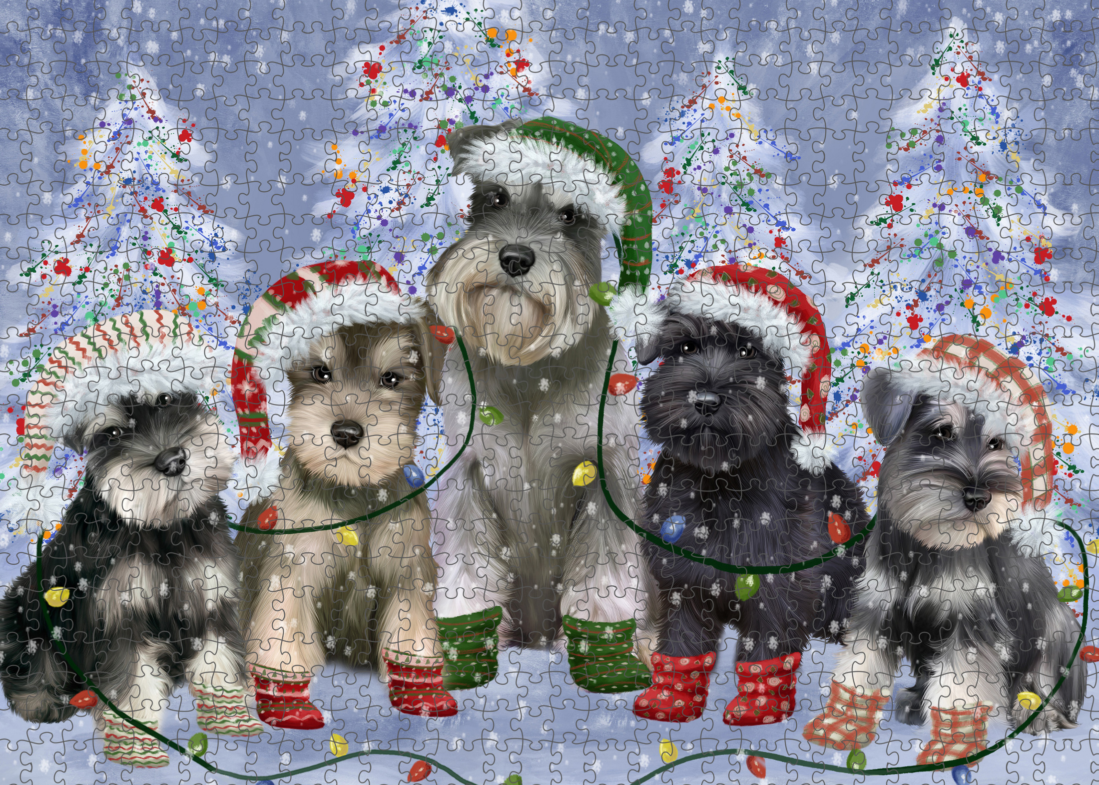 Schnauzer Jigsaw Puzzle for Adults Interlocking Games Christmas Dog Gift NWT - Picture 18 of 53