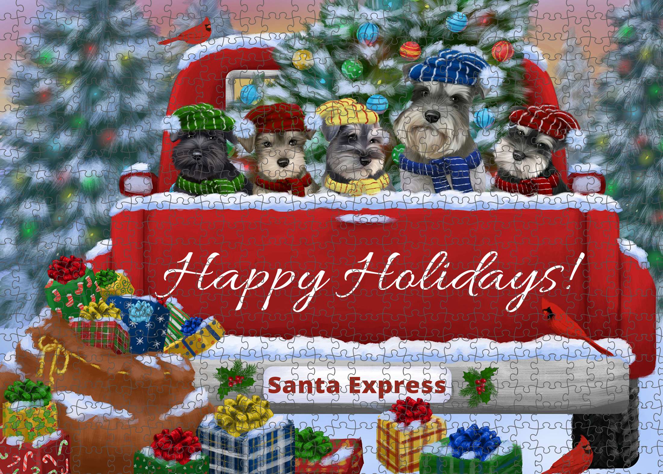 Schnauzer Jigsaw Puzzle for Adults Interlocking Games Christmas Dog Gift NWT - Picture 53 of 53