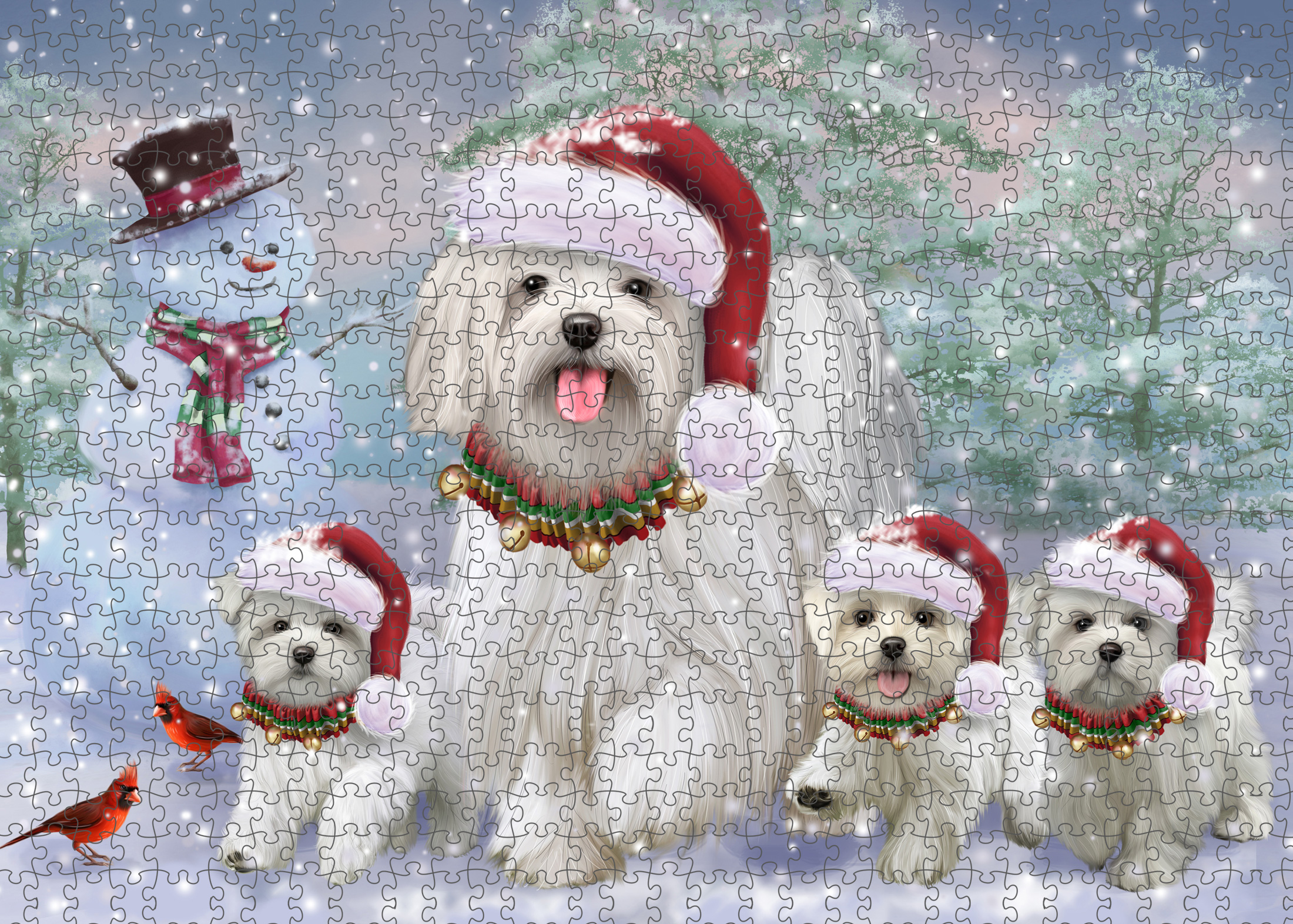Maltese Jigsaw Puzzle for Adults Interlocking Games Christmas Dog Gift NWT - Picture 39 of 50
