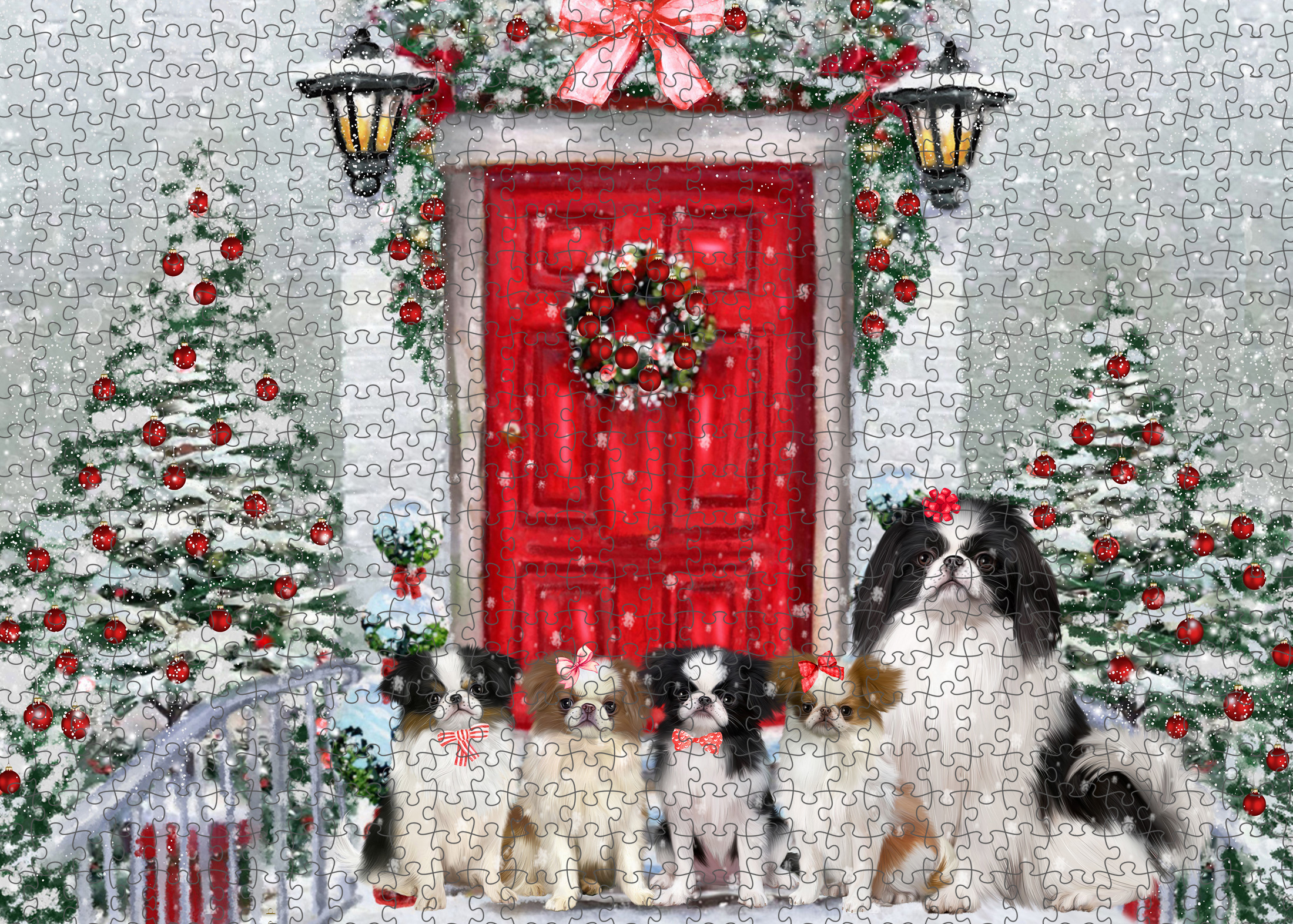 Japanese Chin Jigsaw Puzzle for Adults Interlocking Games Christmas Dog Gift NWT - Picture 26 of 41