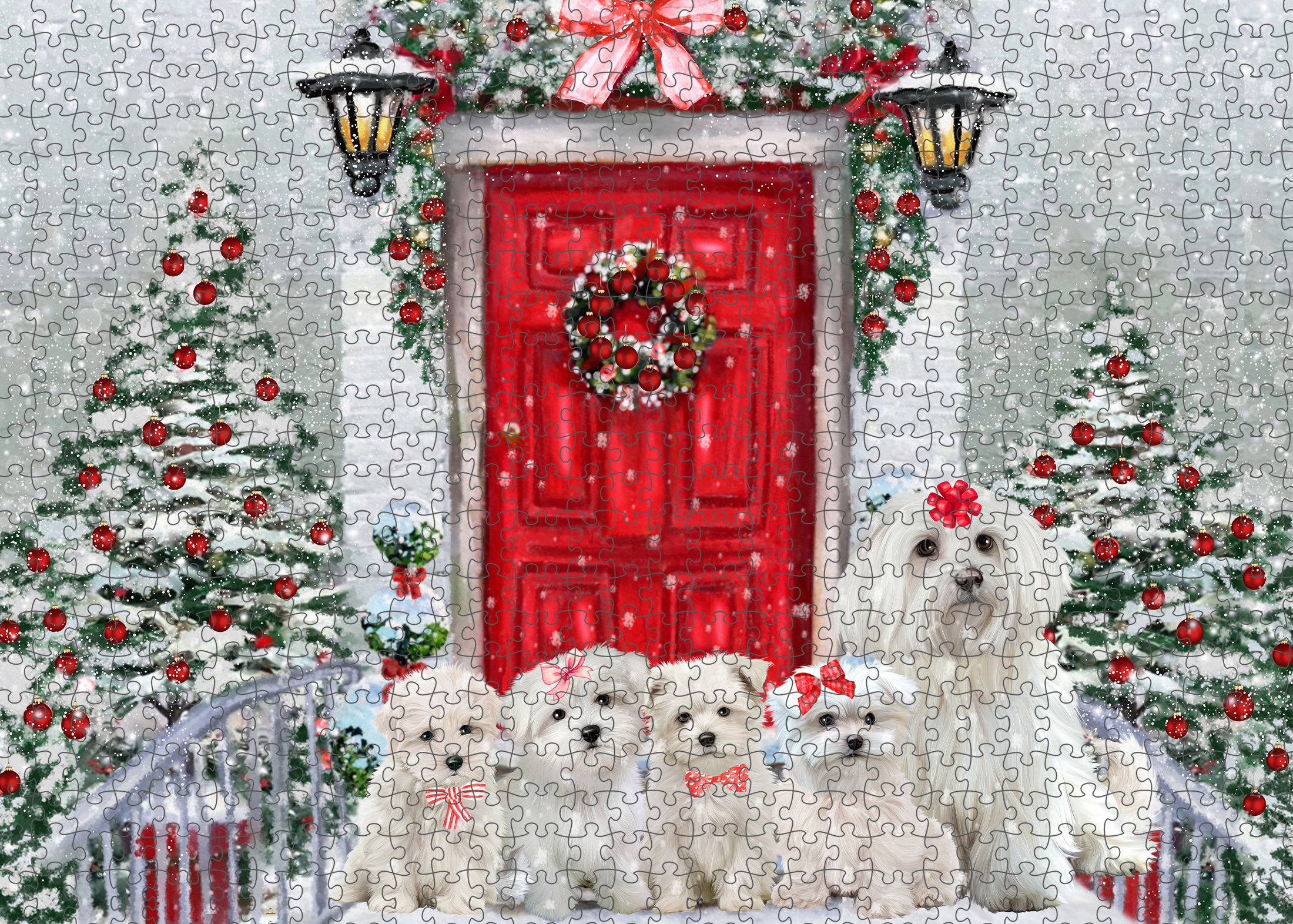 Maltese Jigsaw Puzzle for Adults Interlocking Games Christmas Dog Gift NWT - Picture 27 of 50