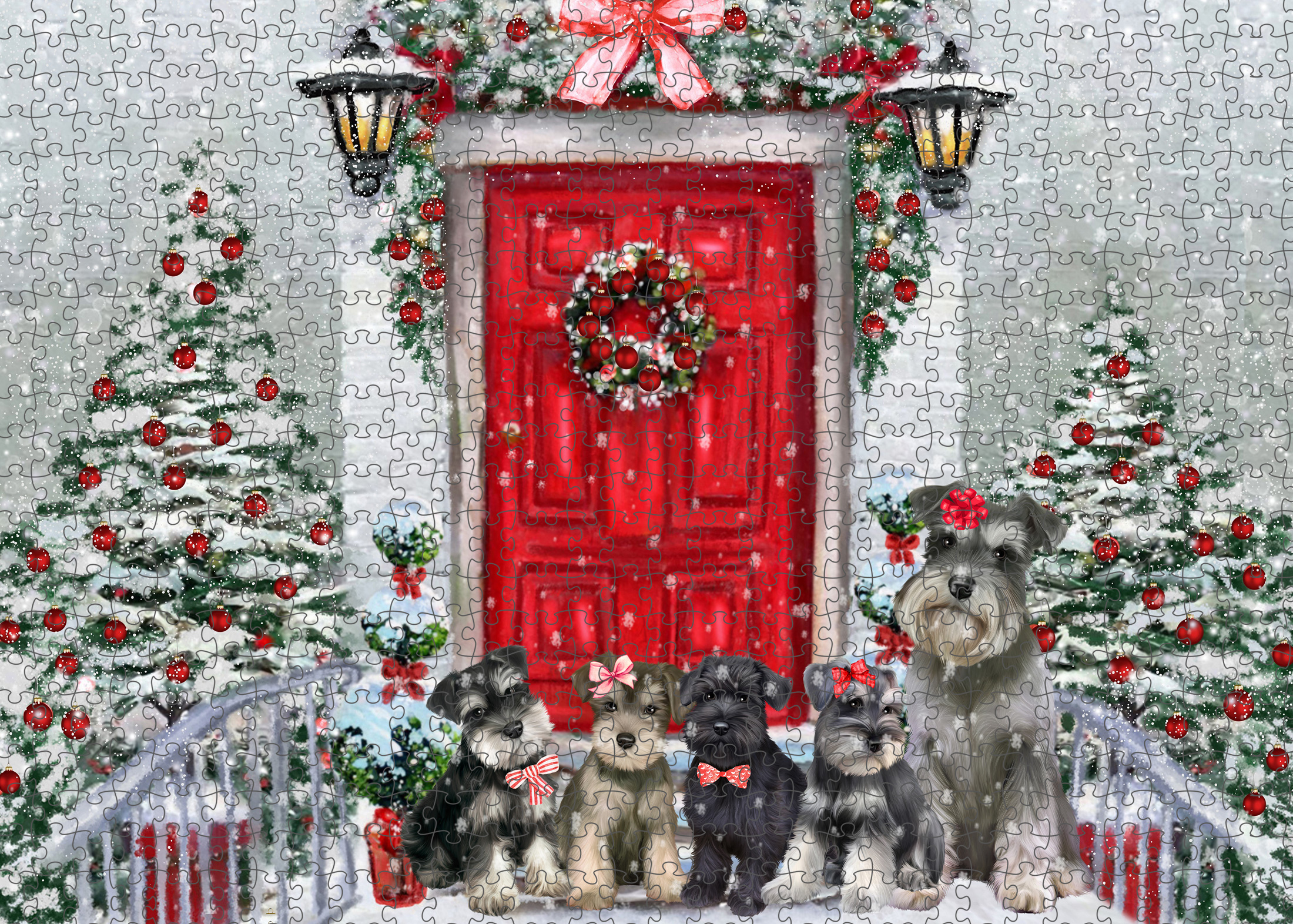 Schnauzer Jigsaw Puzzle for Adults Interlocking Games Christmas Dog Gift NWT - Picture 30 of 53