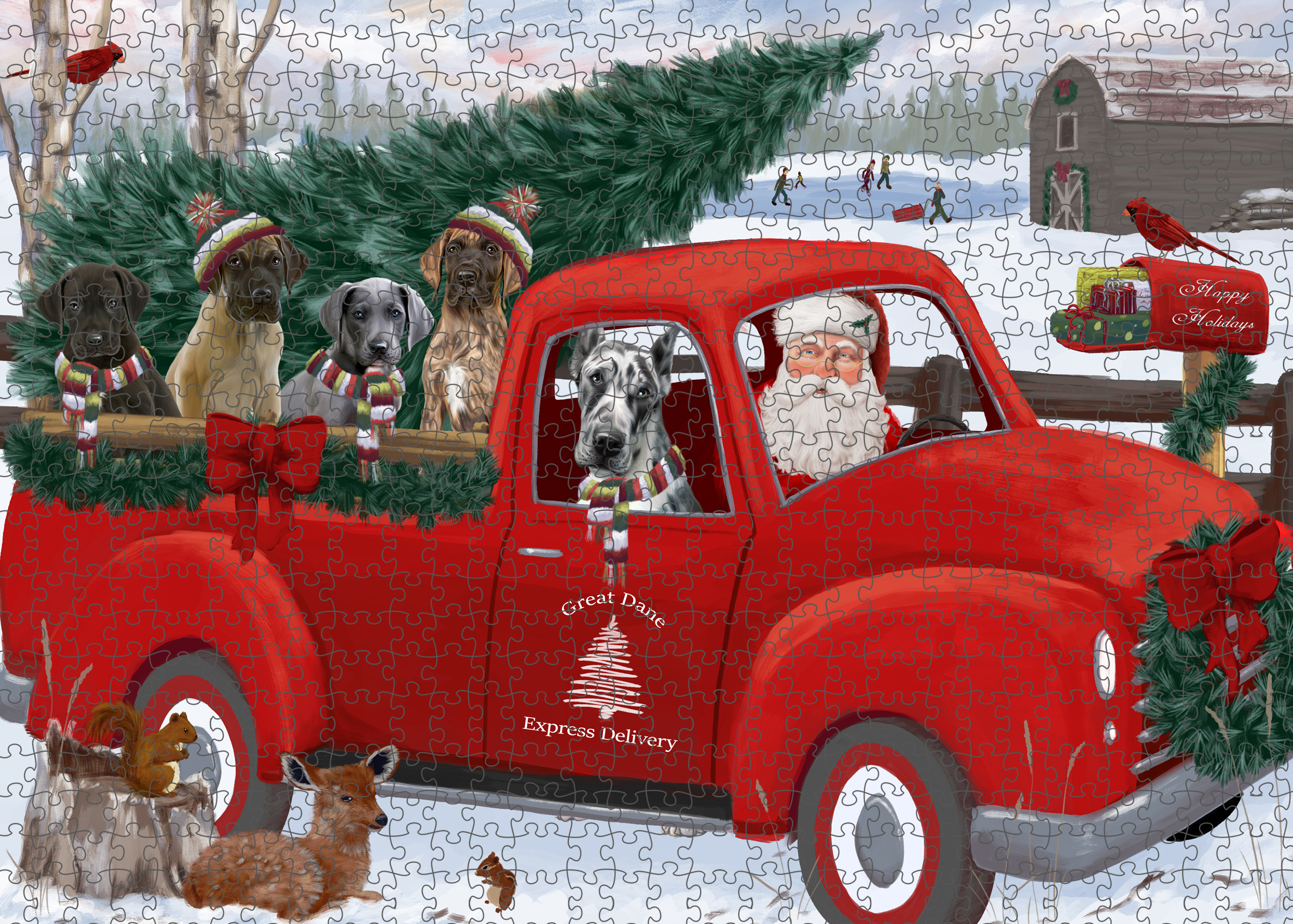 Great Dane Jigsaw Puzzle for Adults Interlocking Games Christmas Dog Gift NWT - Picture 10 of 52