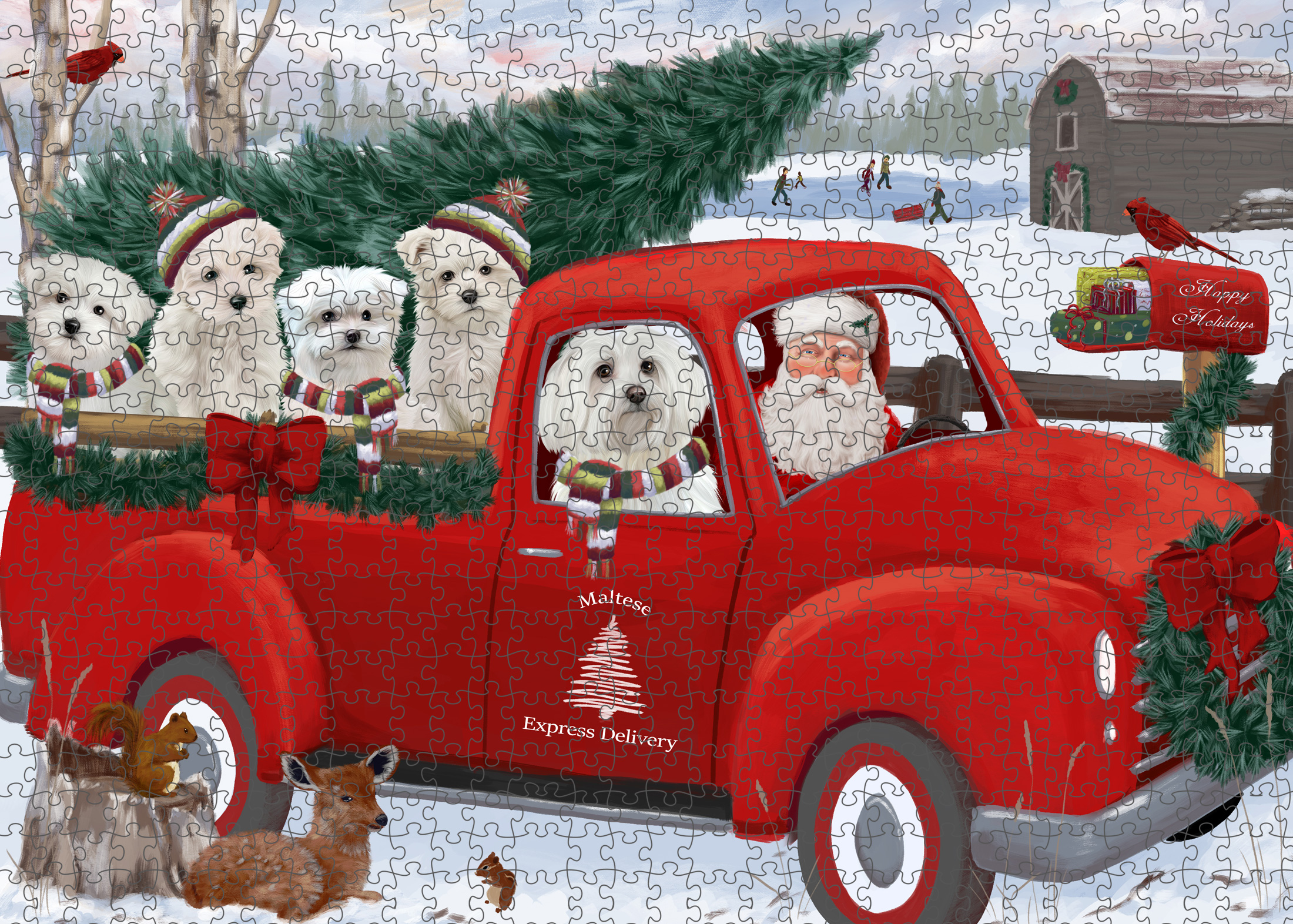 Maltese Jigsaw Puzzle for Adults Interlocking Games Christmas Dog Gift NWT - Picture 10 of 50