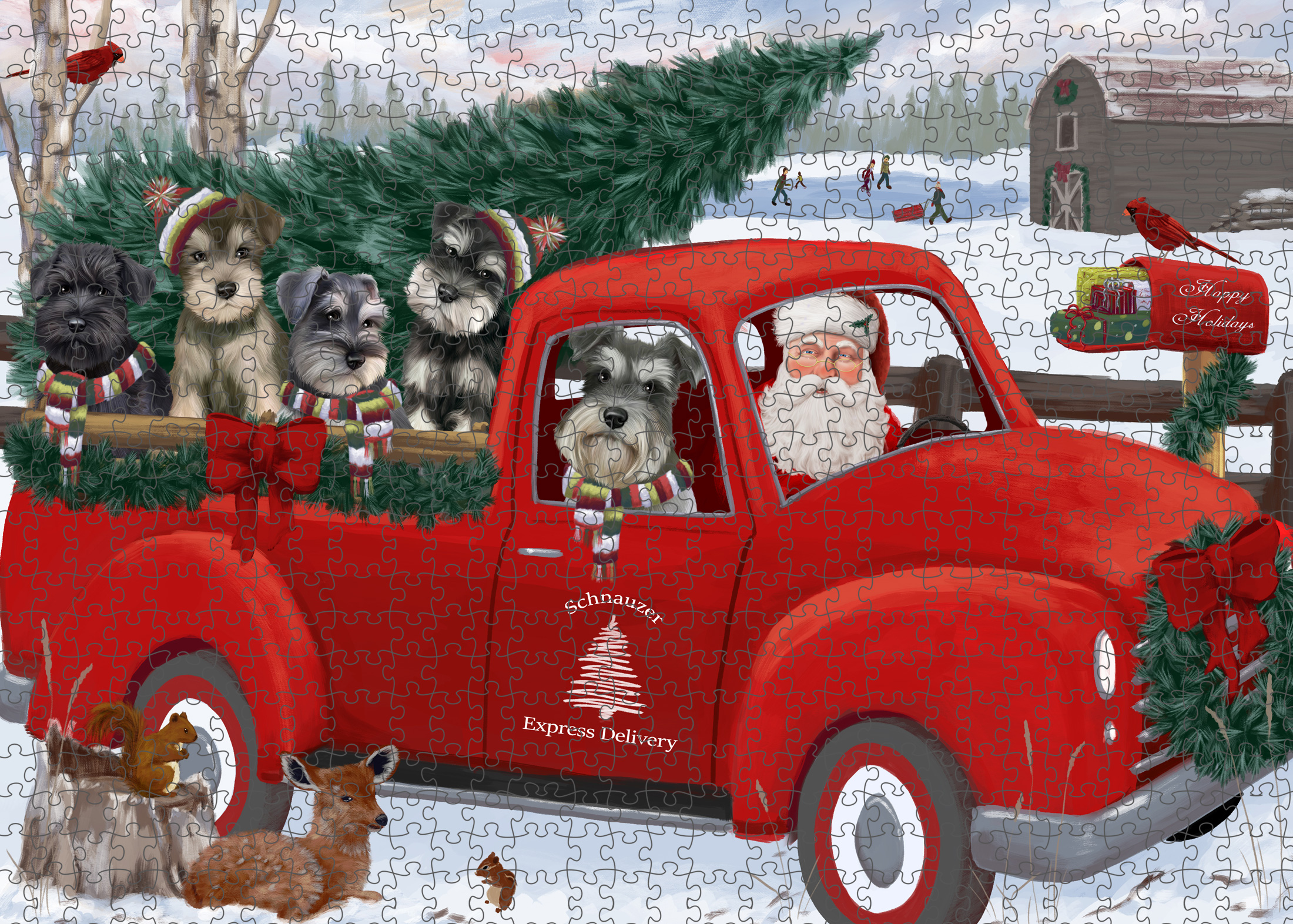 Schnauzer Jigsaw Puzzle for Adults Interlocking Games Christmas Dog Gift NWT - Picture 10 of 53