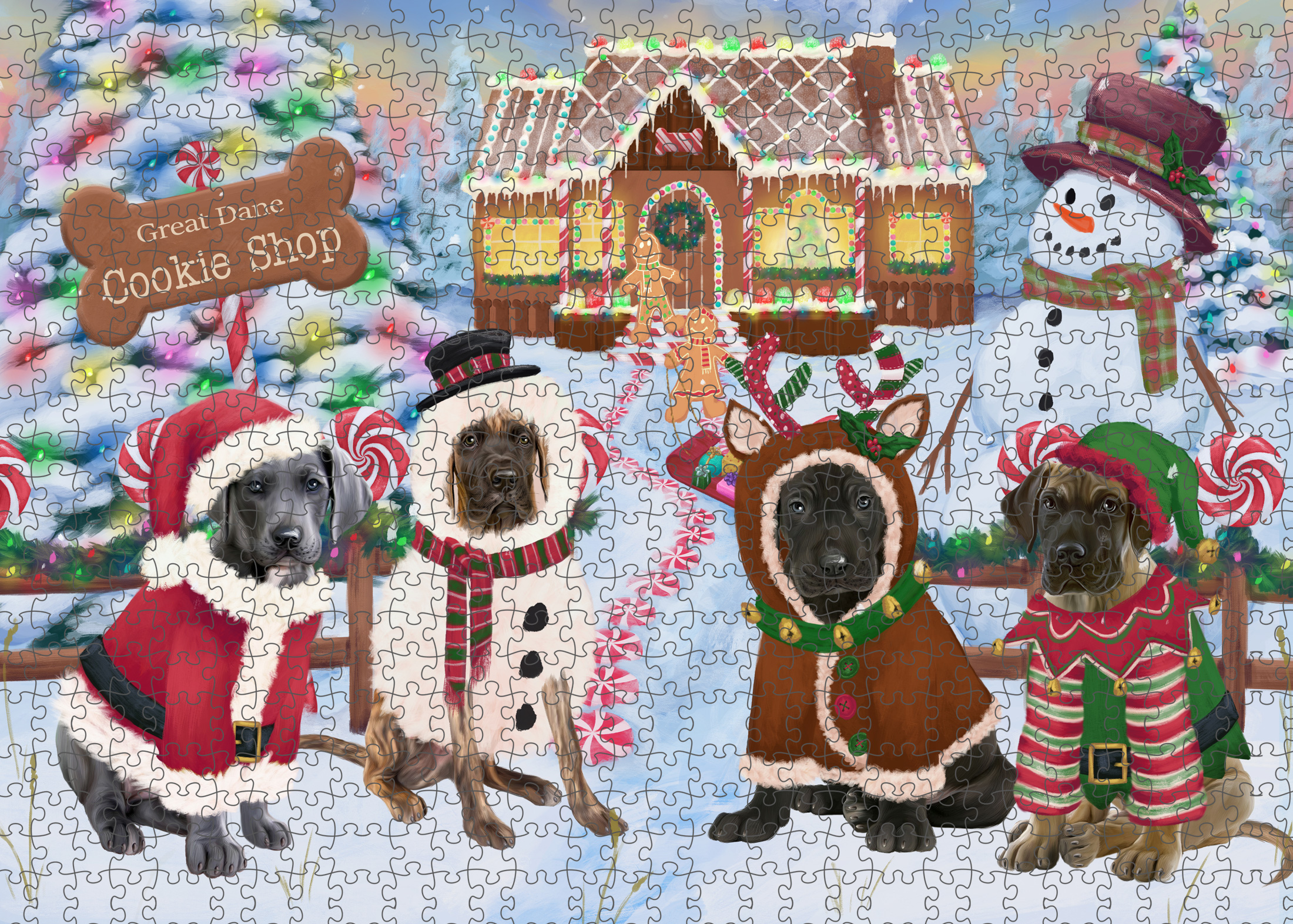 Great Dane Jigsaw Puzzle for Adults Interlocking Games Christmas Dog Gift NWT - Picture 16 of 52