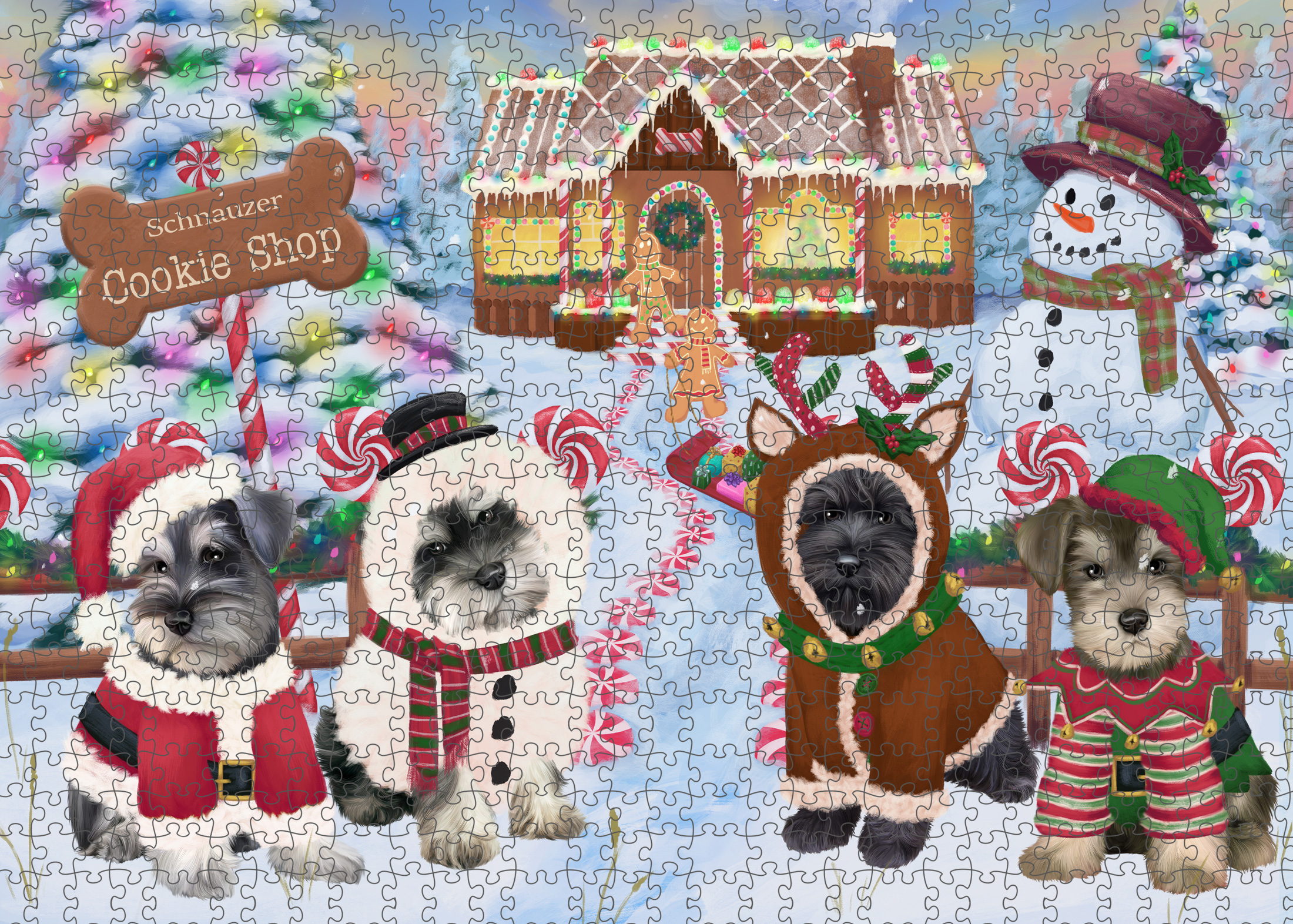 Schnauzer Jigsaw Puzzle for Adults Interlocking Games Christmas Dog Gift NWT - Picture 17 of 53