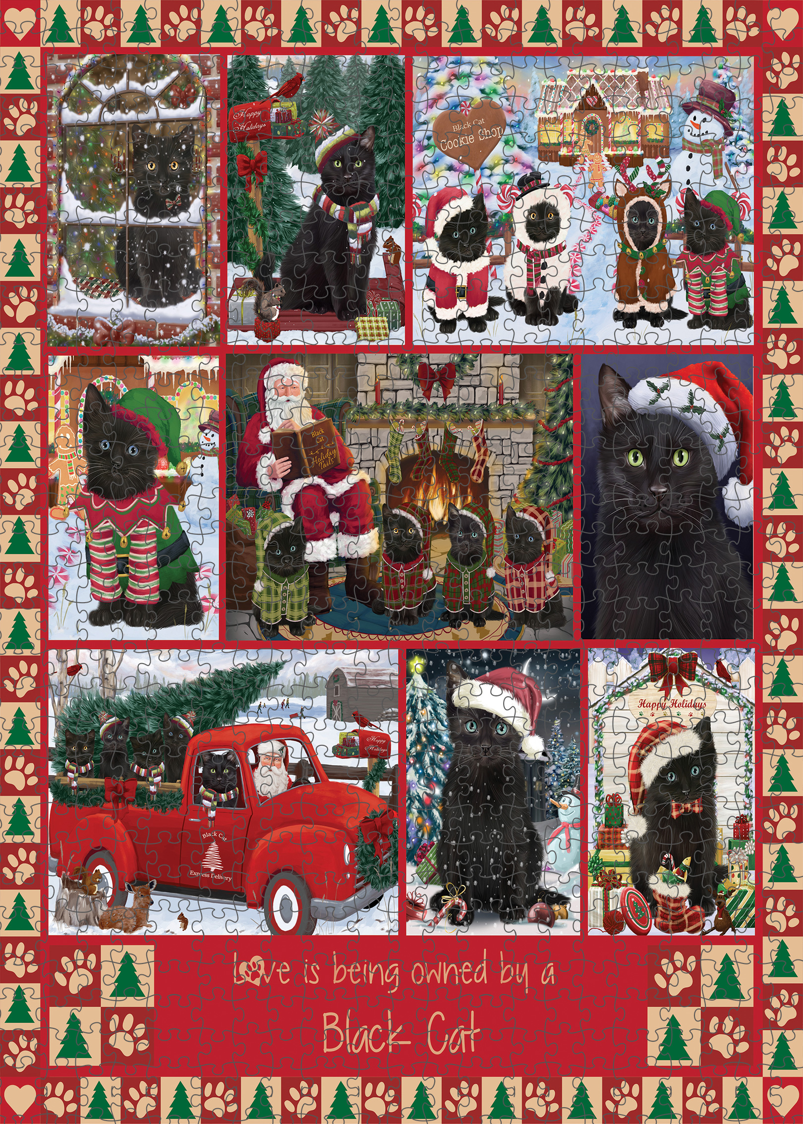 Black Cat Jigsaw Puzzle for Adults Interlocking Games Christmas Gift NWT - Picture 44 of 51