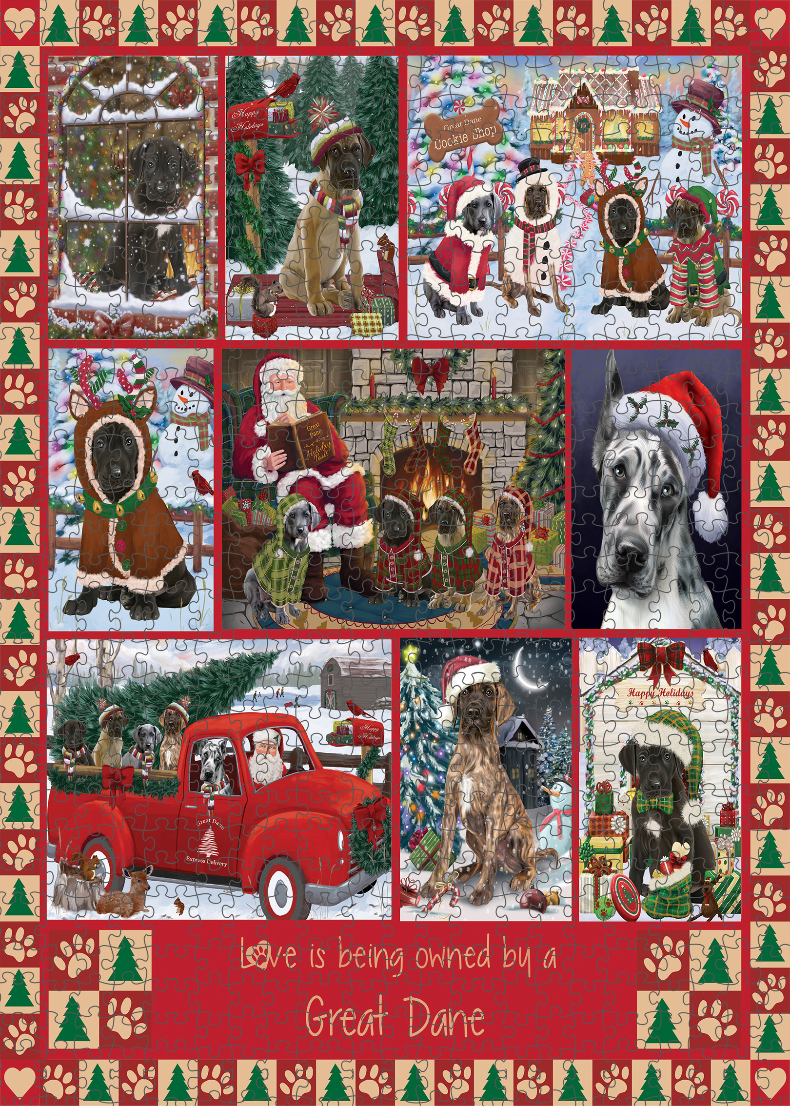Great Dane Jigsaw Puzzle for Adults Interlocking Games Christmas Dog Gift NWT - Picture 45 of 52