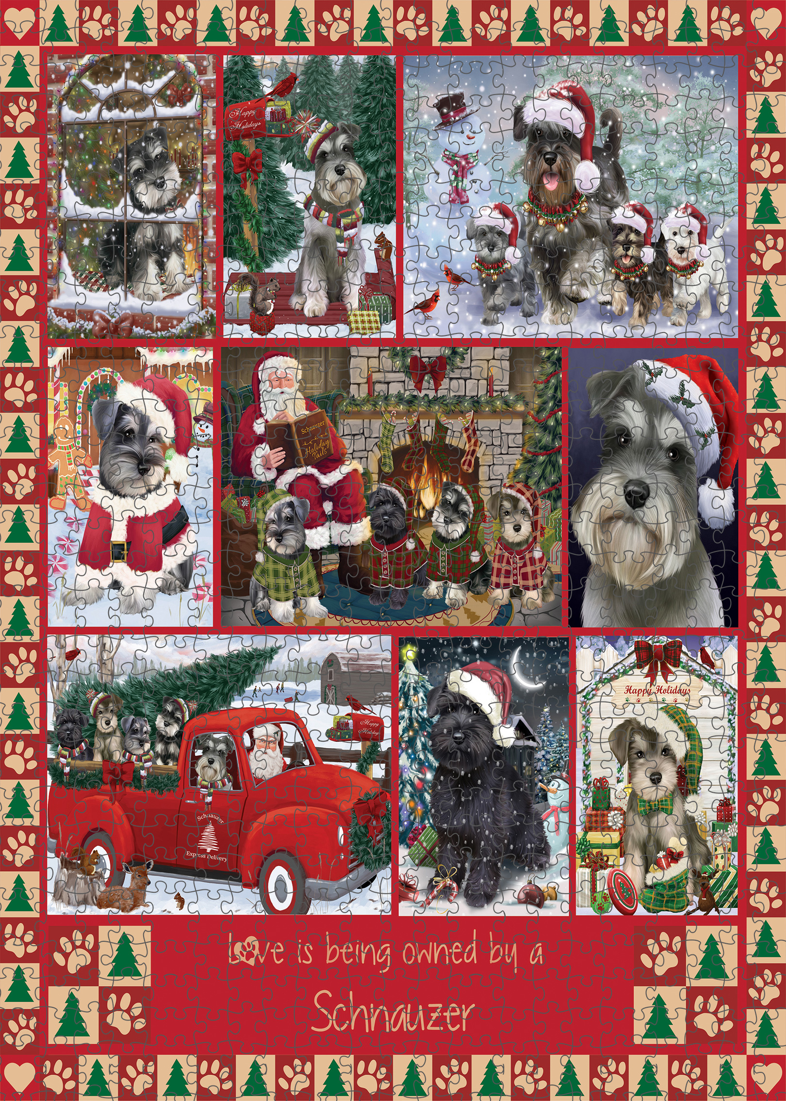 Schnauzer Jigsaw Puzzle for Adults Interlocking Games Christmas Dog Gift NWT - Picture 46 of 53