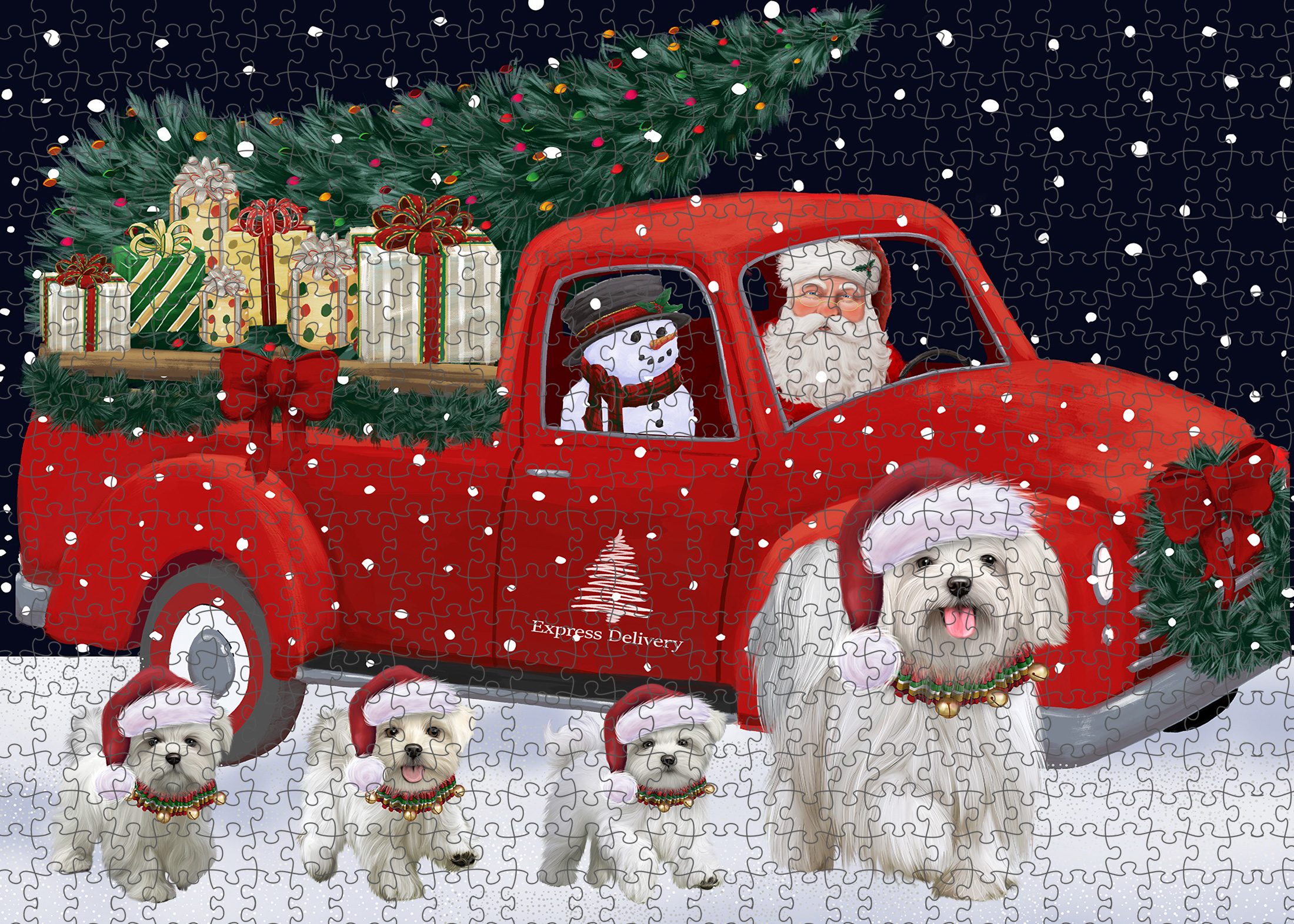 Maltese Jigsaw Puzzle for Adults Interlocking Games Christmas Dog Gift NWT - Picture 41 of 50