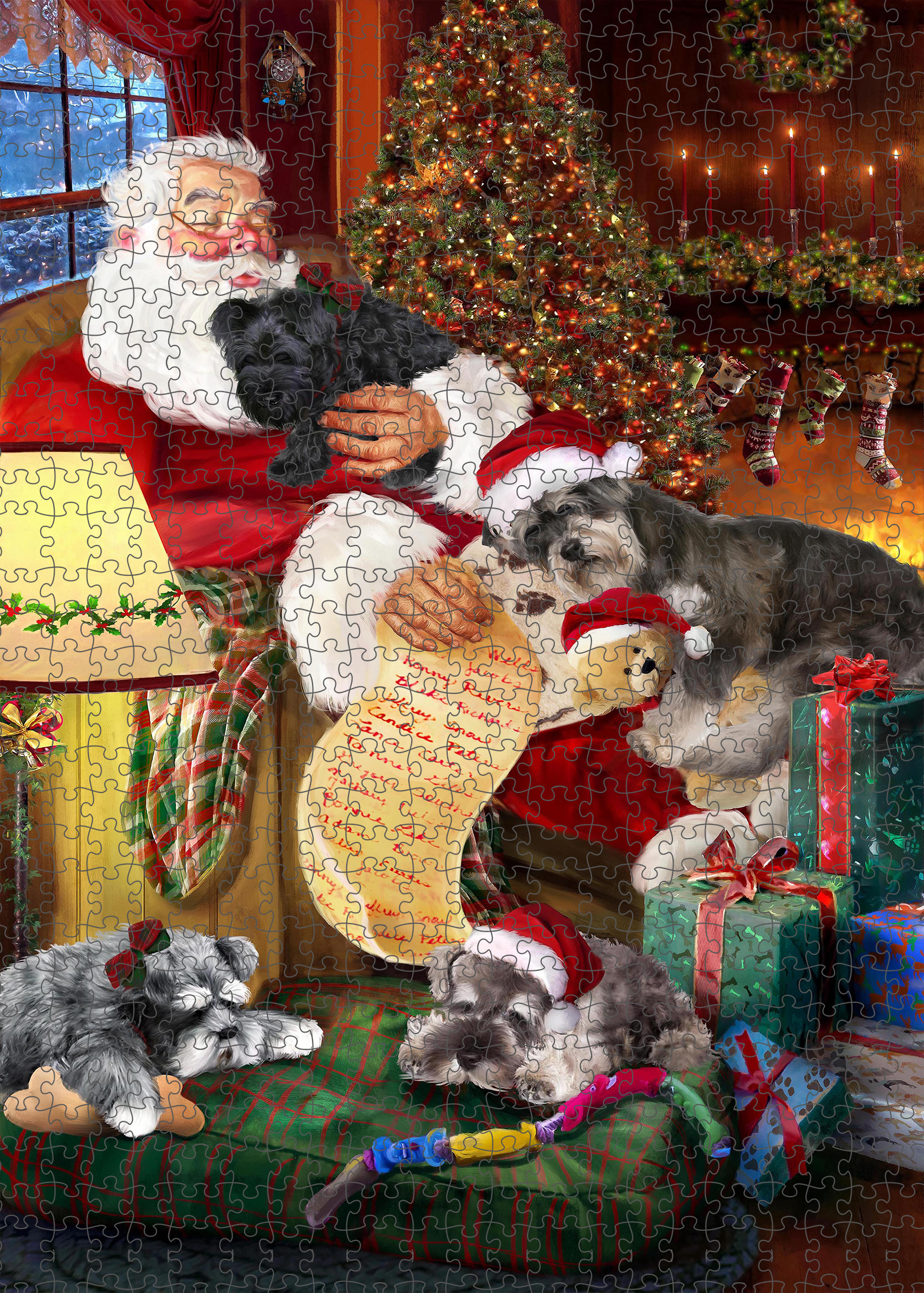 Schnauzer Jigsaw Puzzle for Adults Interlocking Games Christmas Dog Gift NWT - Picture 11 of 53
